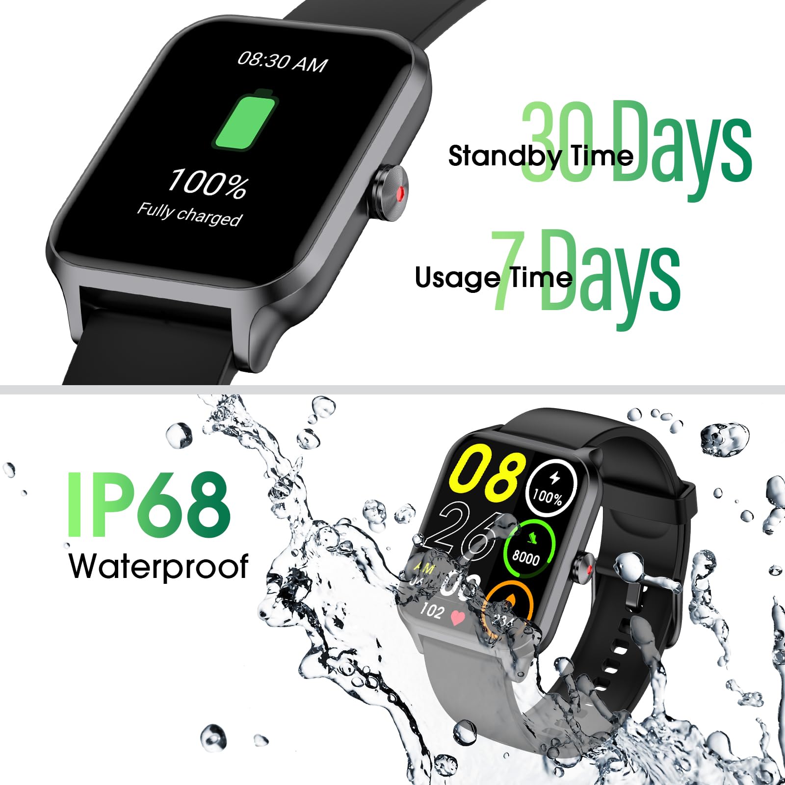 Smart Watch No App/Phone Required,42Mm Smartwatch For Women Men,Fitness Tracker Watch With Heart Rate Monitor,Sleep Tracker,Pedo