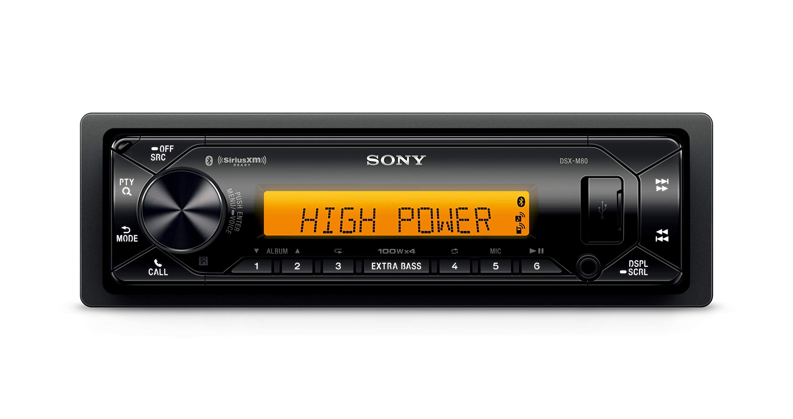 Sony Dsx M80 High Power 45W X 4 Rms Digital Media Receiver With Bluetooth And Siriusxm Ready