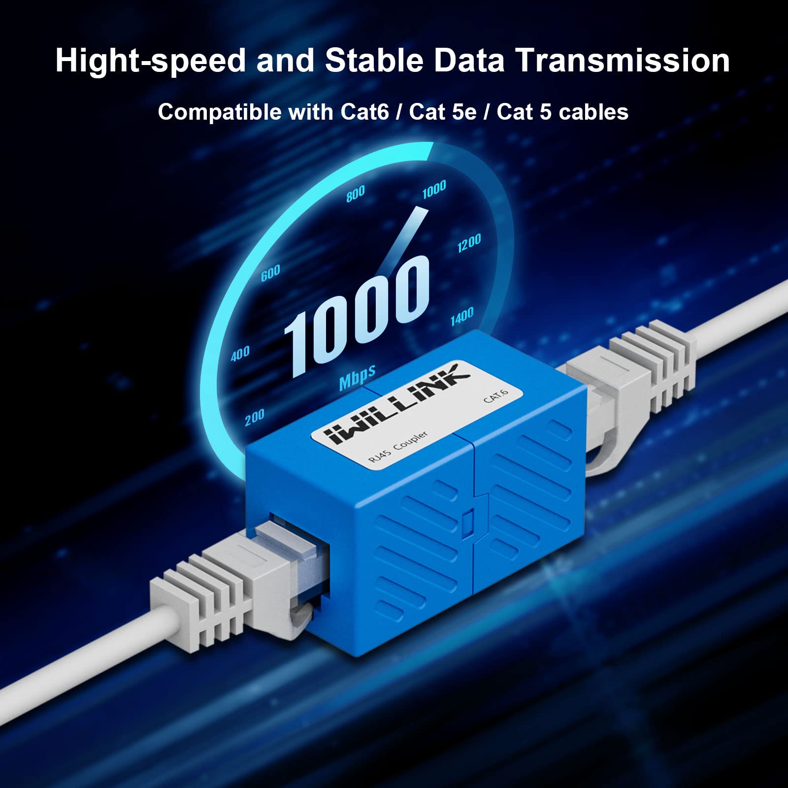 Iwillink 20 Pack Cat6 Rj45 Ethernet Coupler, Female To Female Rj45 Connector For Cat7 Cat6 Cat5E Cat5 Ethernet Cable, Extender A