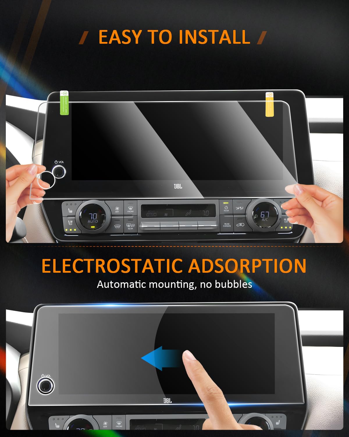 Cdefg For 2024 2025 Toyota Grand Highlander Screen Protector Touchscreen Cover For 2024 2025 Grand Highlander Accessories Xle Limited Platinum Hd 12.3' Tempered Glass