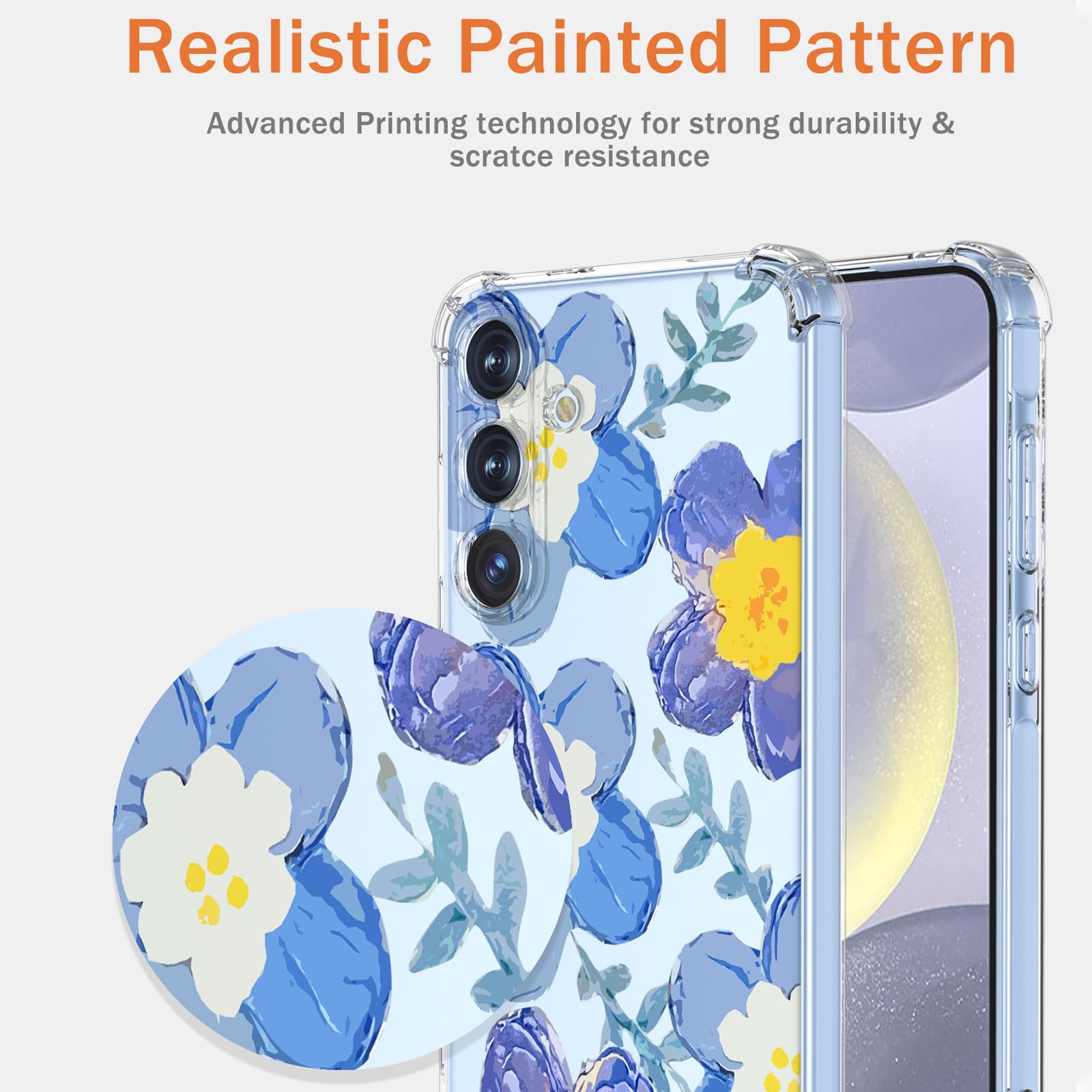 Callyue Case For Samsung Galaxy A02S, Colorful Pattern Design, Protective Case Clear Slim Soft, Fashionable Designs For Women Gi