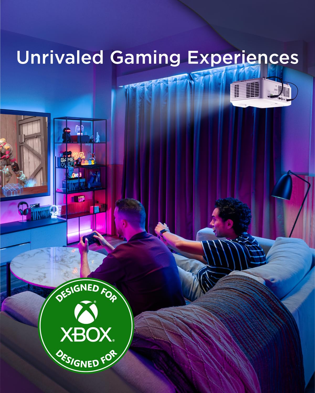 Viewsonic Lx700-4K Uhd 3500 Lumens Laser Projector Designed For Xbox With 4.2Ms Response Time, 240Hz Refresh Rate, 1.36X Optical