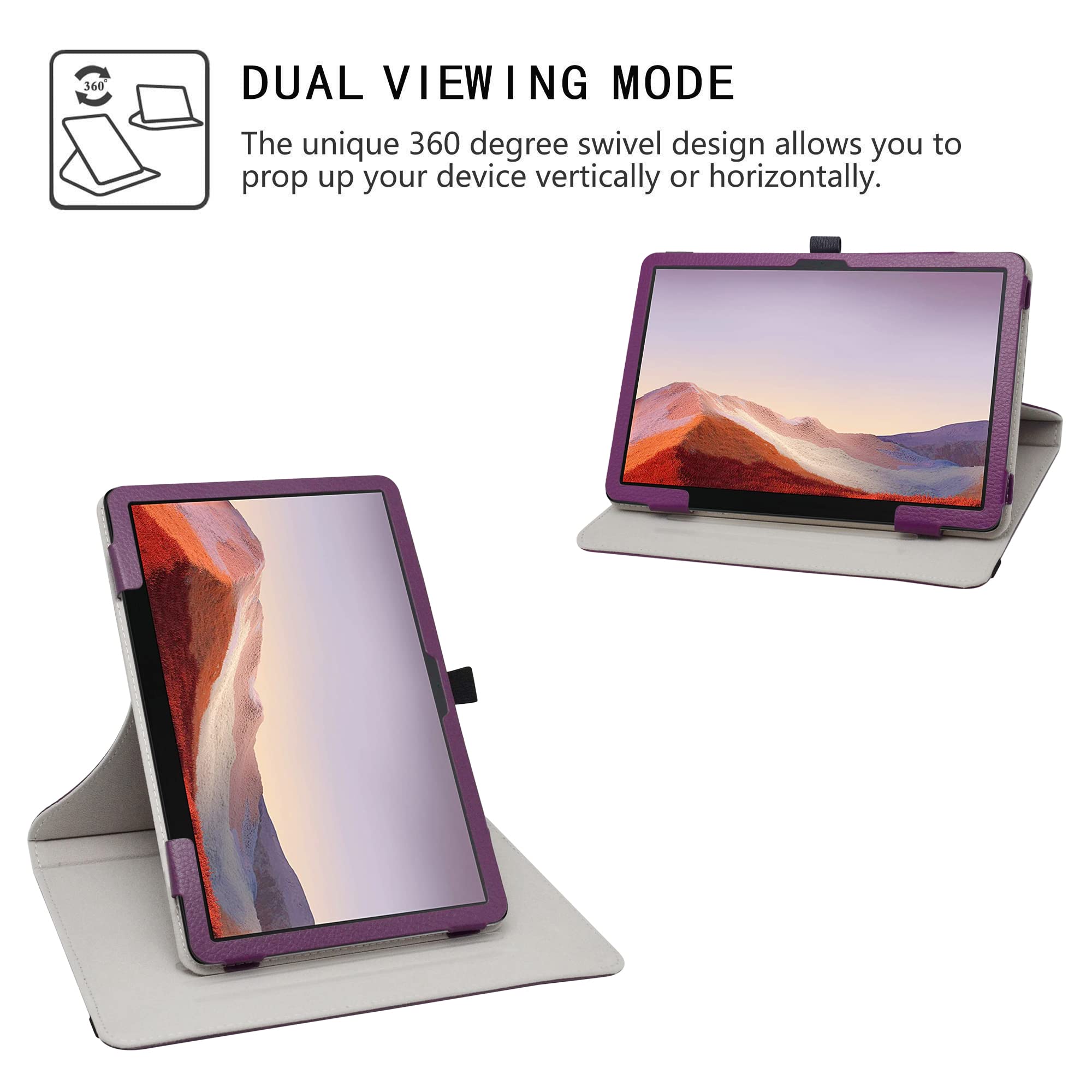 Jrtal Compatible With Tcl Tab Pro 5G Case/Tcl Tabmax 10.4 Case,360 Degree Rotation Stand Premium Pu Cover For 10.36 Tcl Tab Pro