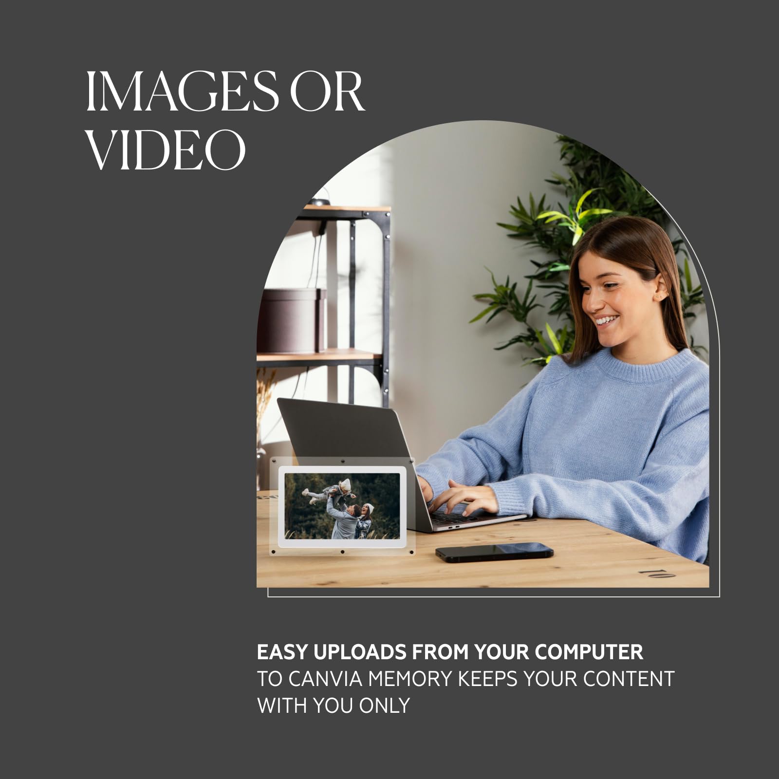 Canvia Kinetic Digital Art Frame   Smart Picture Frame To Play Full Hd Video, Photo, Or Images On Loop   Acrylic Frame, 4 Gb Mem