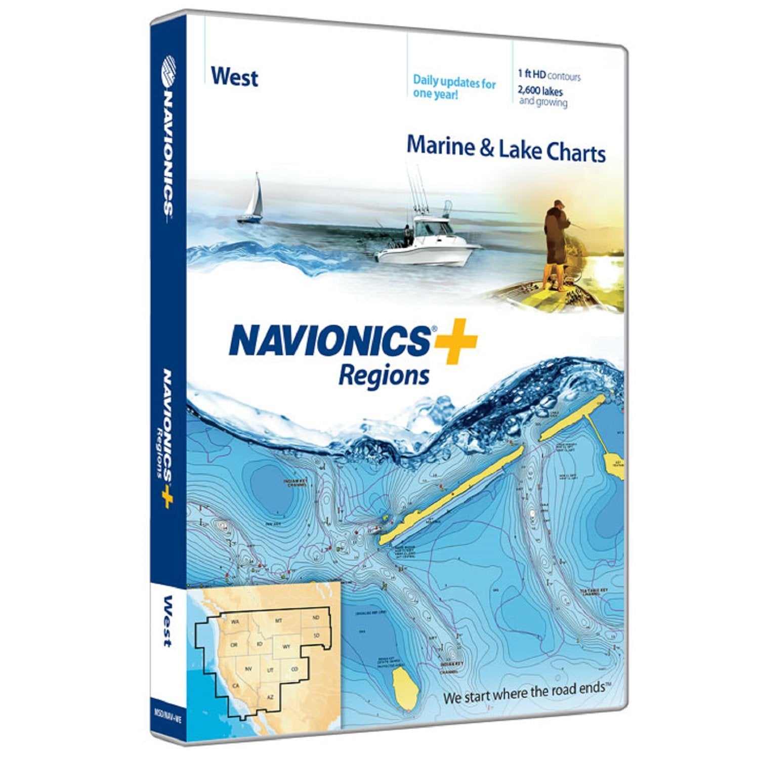 Navionics Plus Regions West Marine And Lake Charts On Sd/Msd