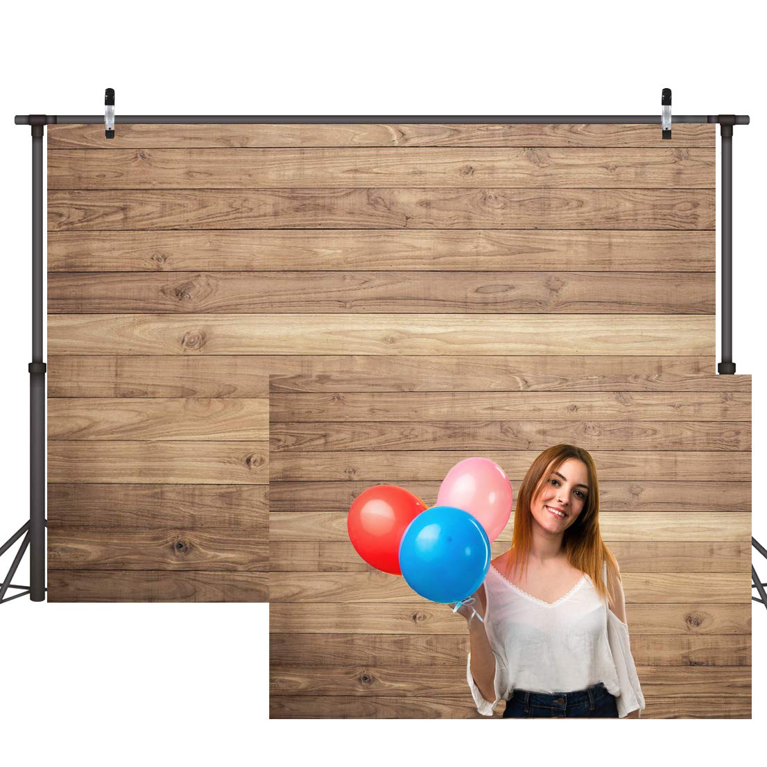 Cylyh 7X5Ft Wooden Backdrop Baby Shower Backdrops Boho Party Decorations Backdrops Props For Studio For Photographers Retro Wood