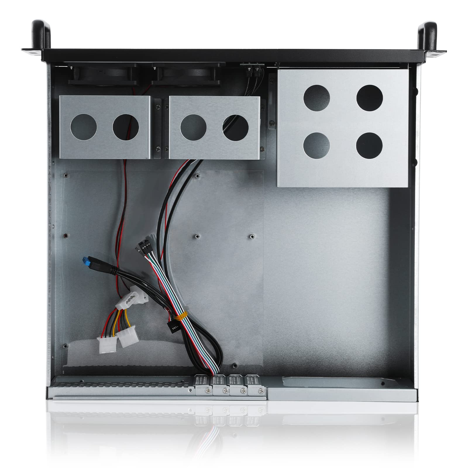 Rackchoice 2U Micro Atx Compact Rackmount 2 X 5.25 Chassis Support Atx Ps2 Psu With Side 80Mm Fan