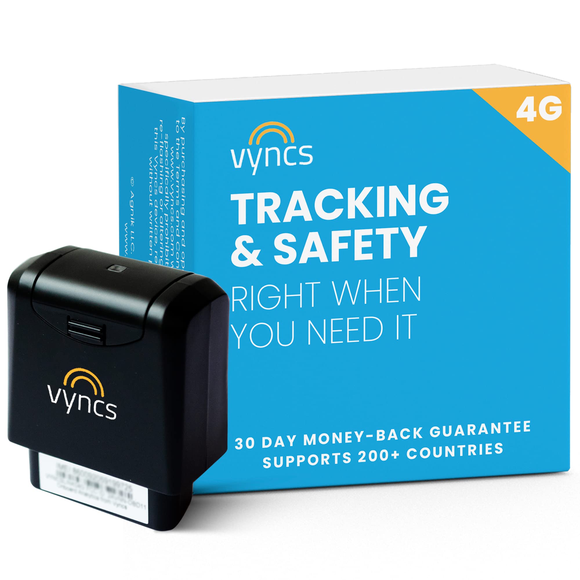 Vyncs   Gps Tracker For Vehicles, [No Monthly Fee], 4G Lte, Vehicle Location, Trip History, Driving Alerts, Geofence, Fuel Econo