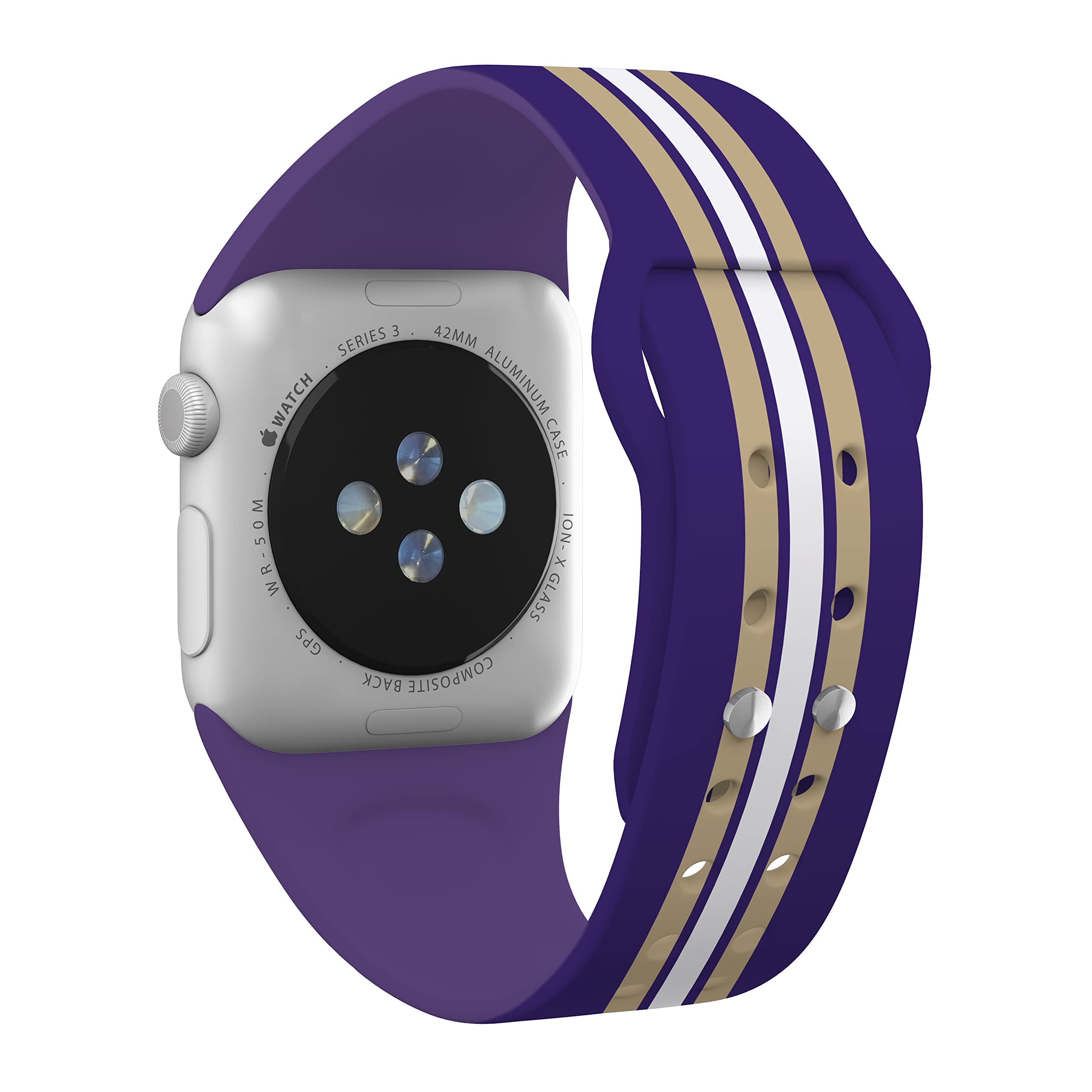 Affinity Bands Washington Huskies Hd Combo Package Compatible With Apple Watch And Airpods Pro (42/44/45Mm Long Stripes)