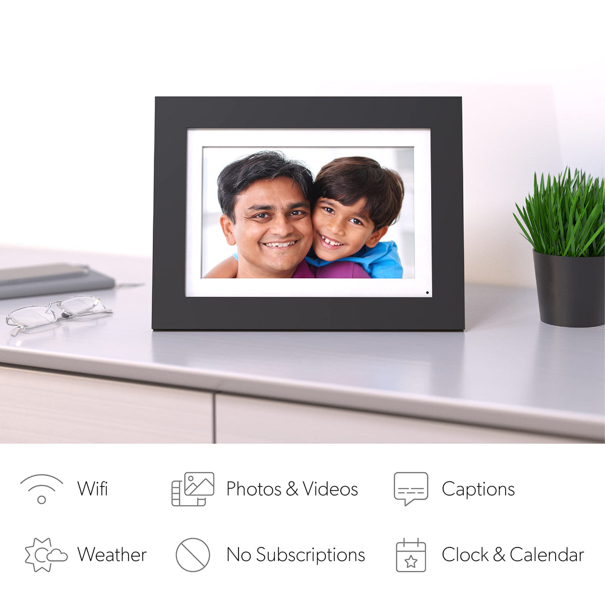 Brookstone Photoshare 10.1 Smart Digital Picture Frame, Send Pics From ...