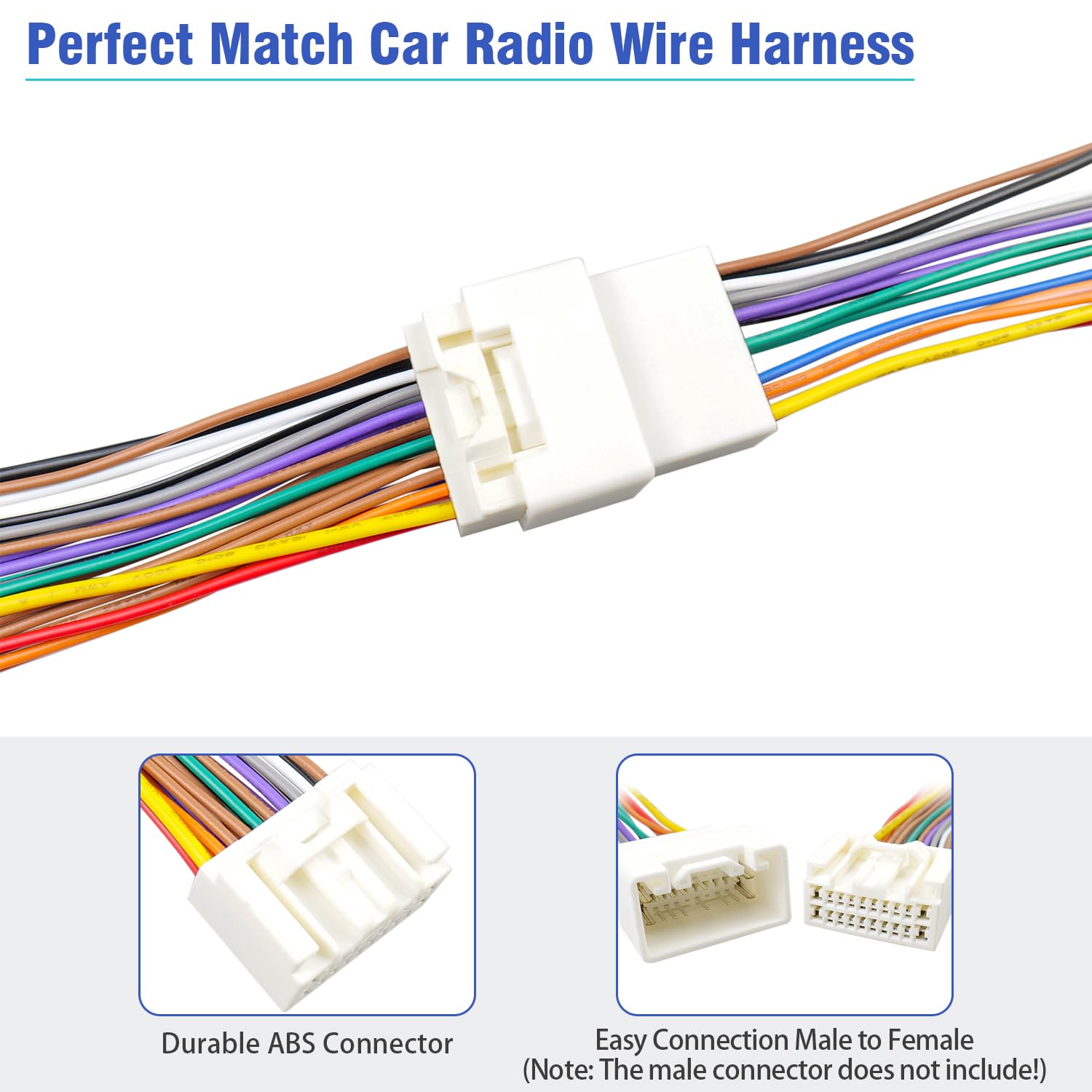 Jayubien Radio Wiring Harness 20Pin Female Connector Replacement For Toyota Lexus 2004 Up With Jbl Amplifier Car Stereo Wire Har