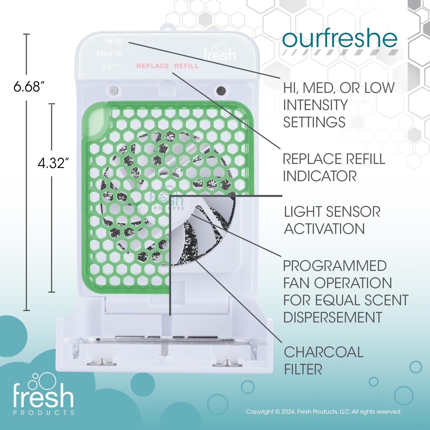Fresh Products Ourfreshe Plug In Air Freshener 30 Day Refills Replace Messy Aerosols With Dry Fragrance For Use In Medium Sized