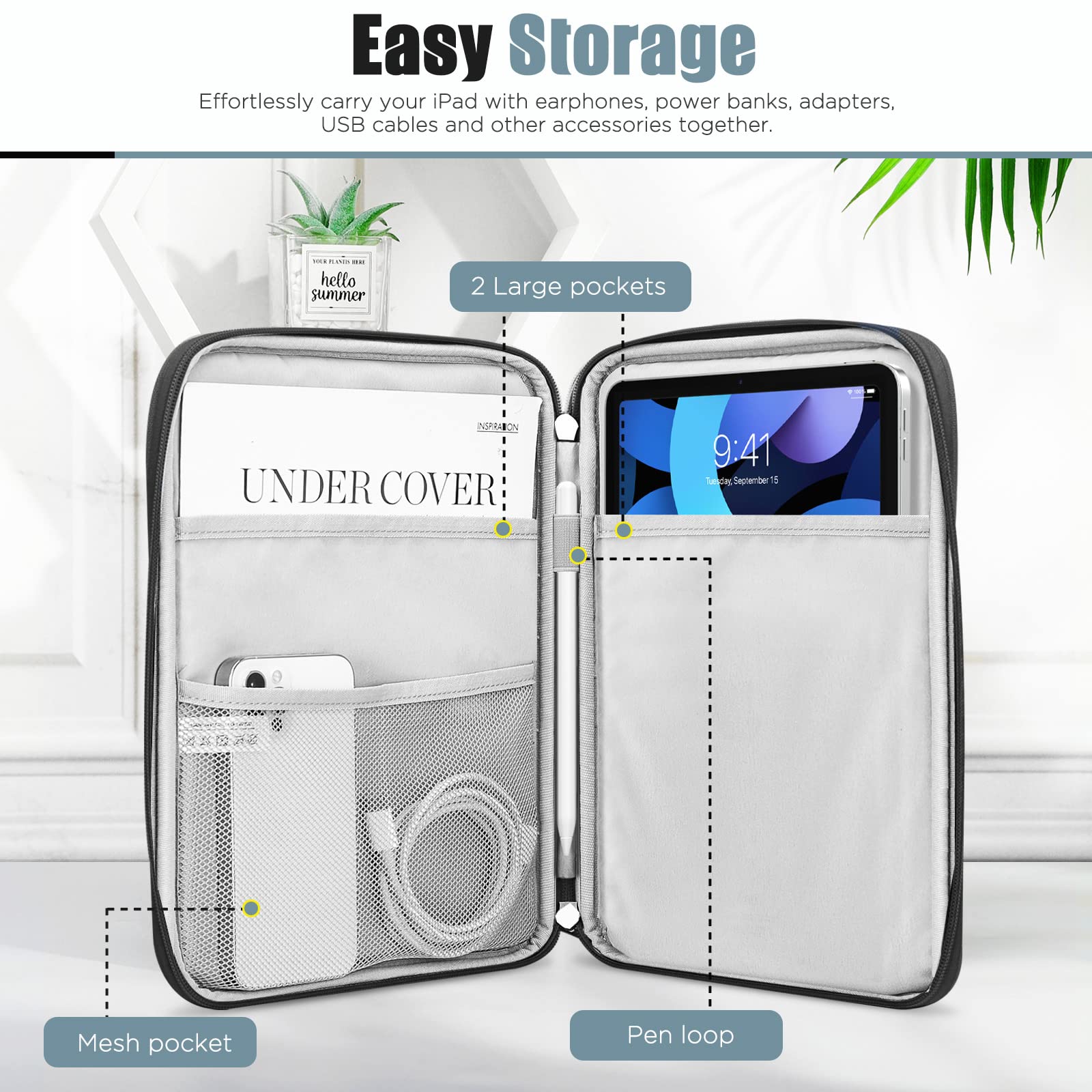 Timovo 9-11 Tablet Sleeve For Ipad 11-Inch A16 2025, Ipad 10Th Gen. 10.9, Ipad 10.2, Ipad Air 11 Inch/5Th/4Th Gen. 10.9, Galaxy