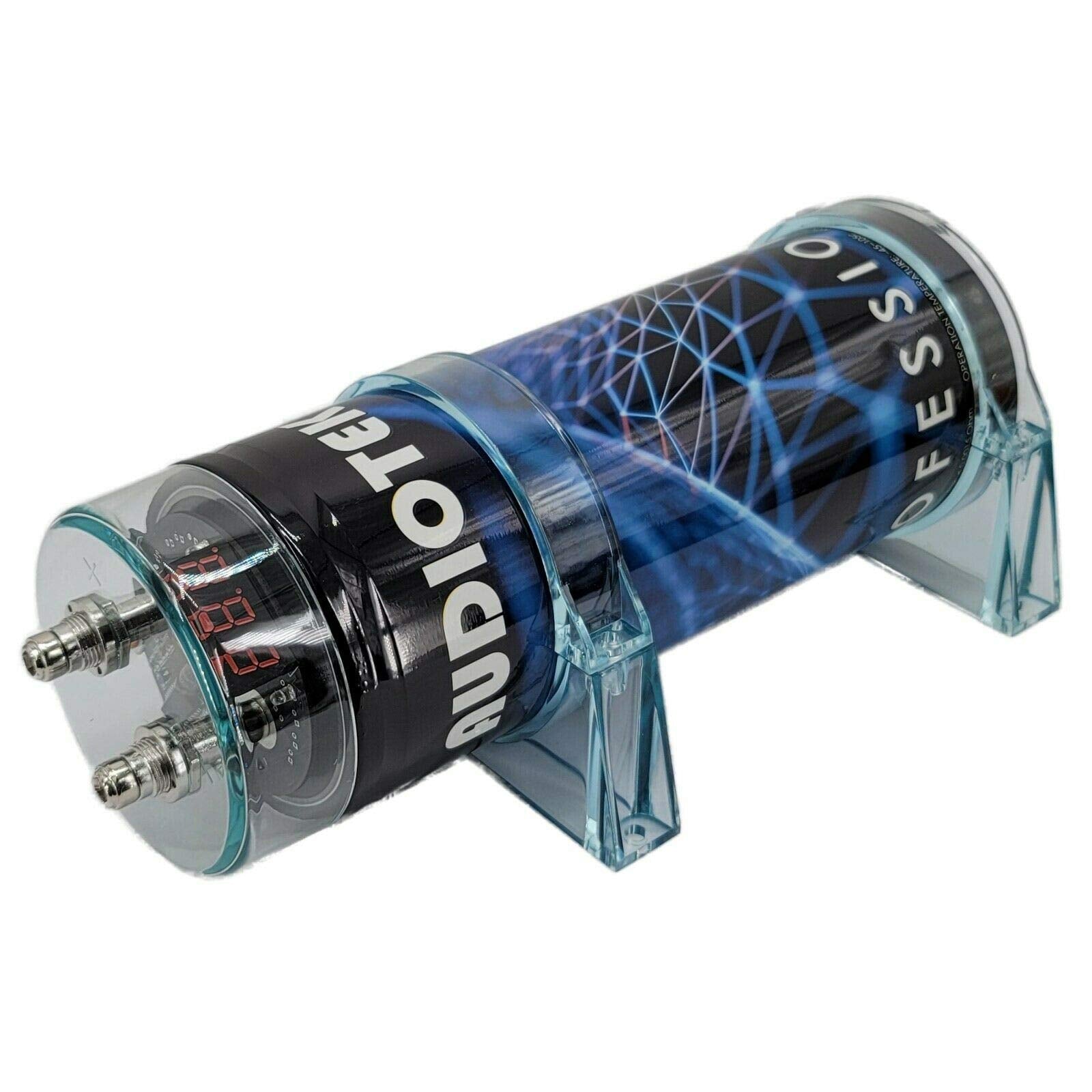 AUDIOTEK 3.5 Farad Car Audio Capacitor, 12V, 3500W, Digital Voltage Display, Model AT-3.5, Chrome Plated