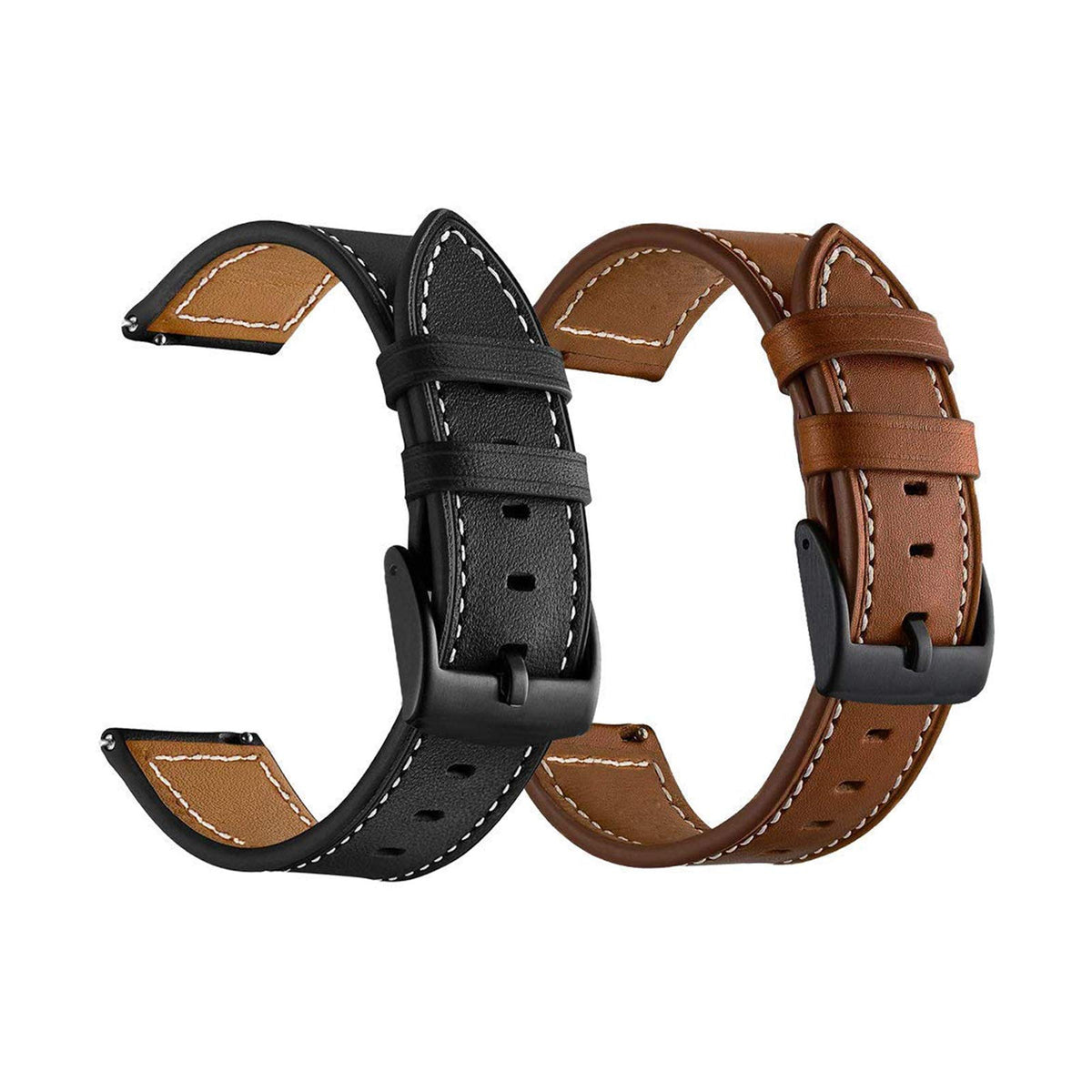 Yeejok Galaxy Watch 5/5 Pro Bands 45Mm Leather, Galaxy Watch 4/4 Classic Bands For Men Women, 20Mm Straps Replacement Compatible