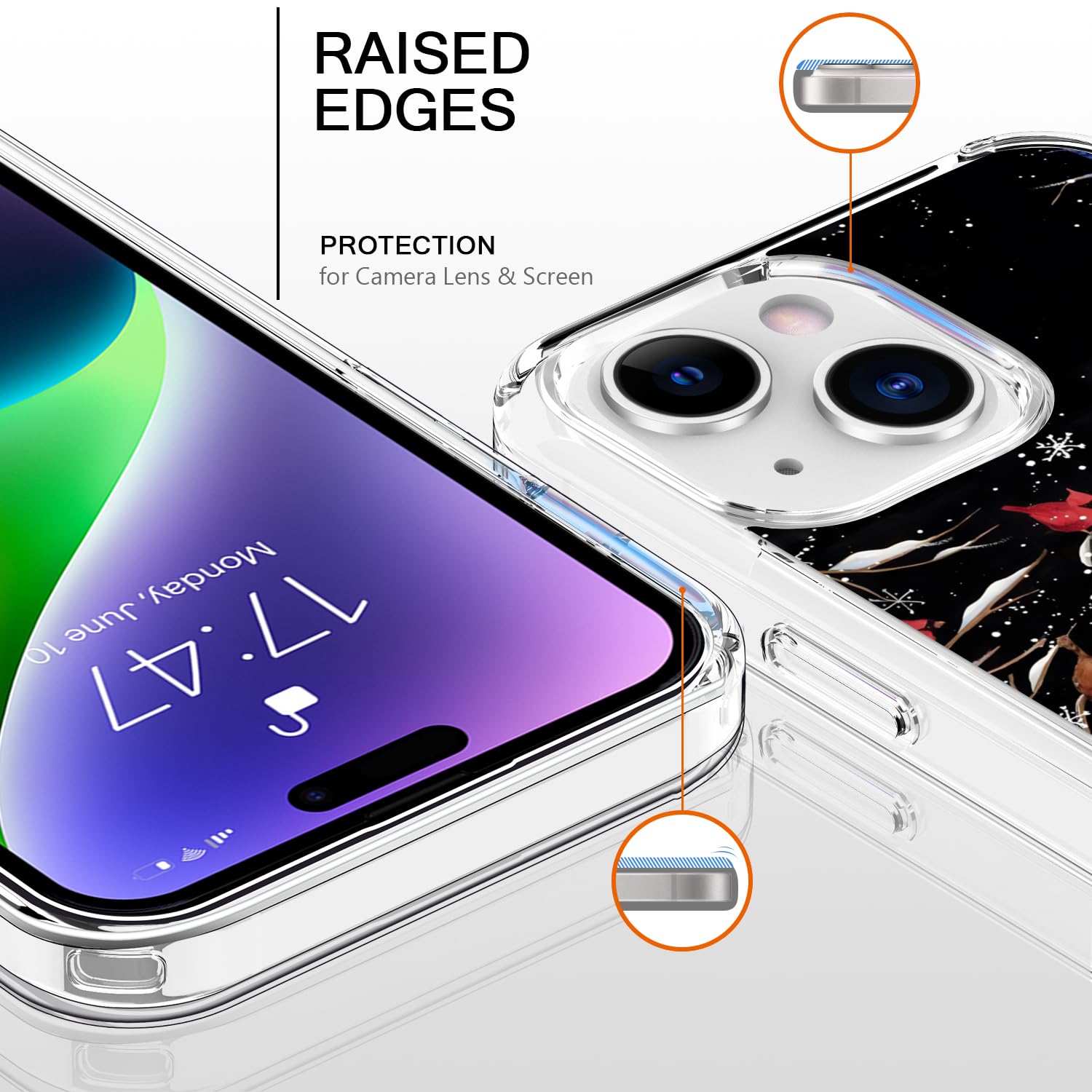 Bicol Christmas Phone Case For Iphone 15 With Screen Protector And Camera Lens Protector   Wireless Charging   Slim Shockproof P