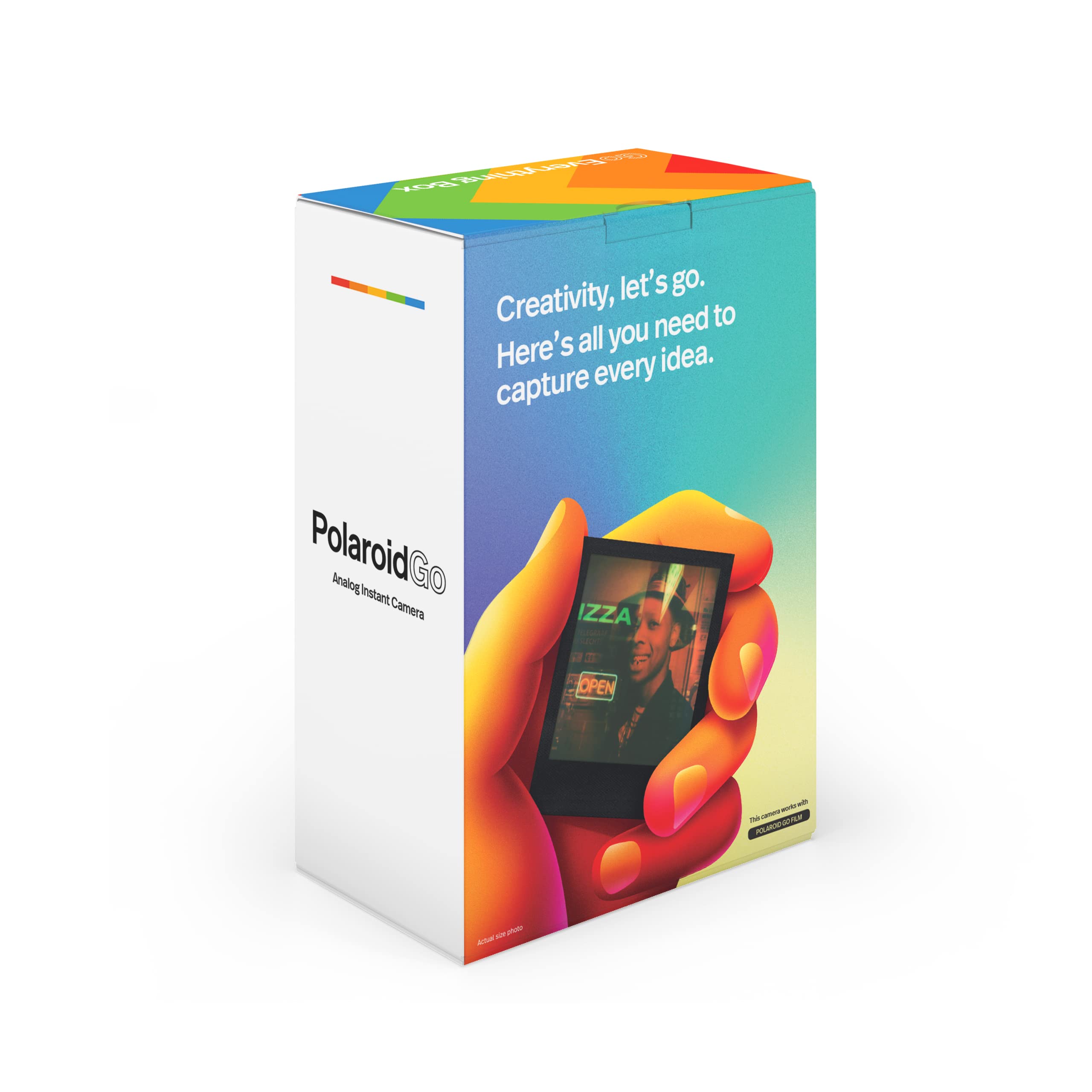 Polaroid Go Everything Box Black Camera And Black Frame Instant Film Bundle (6215)