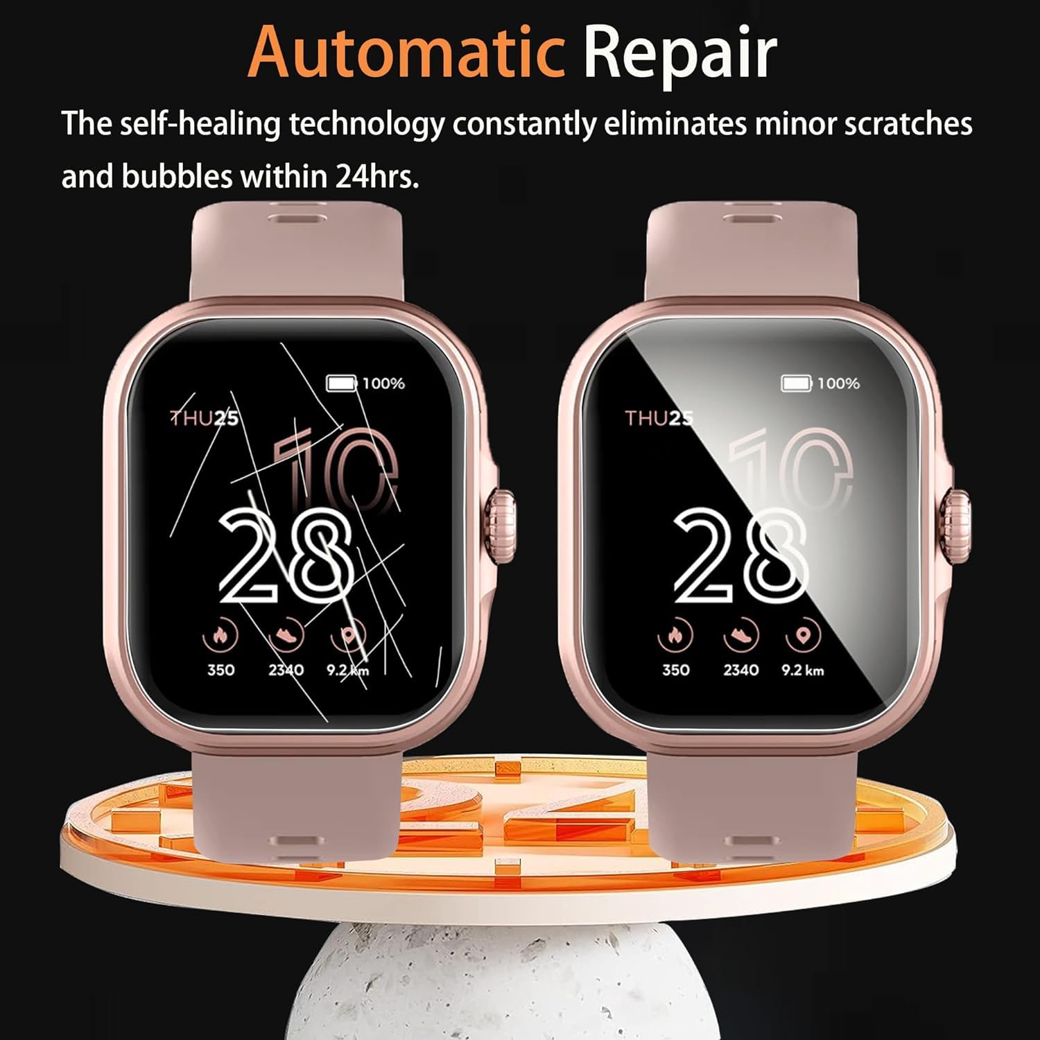 Compatible For Blackview Military Smart Watch Screen Protector, [6 Pack] Lamshaw Full Coverage Tpu Clear Film Compatible For Bla