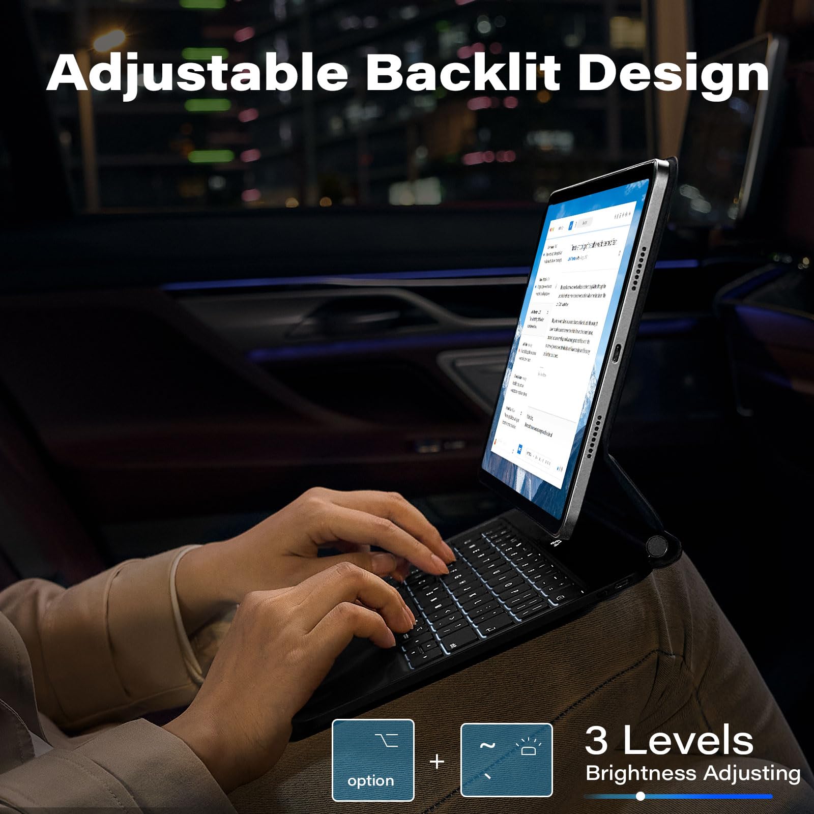 Apps2Car Magic Keyboard For Ipad Pro 11 Inch (1St, 2Nd, 3Rd, 4Th Gen) And Ipad Air (4Th, 5Th Gen), Floating Cantilever Stand, Mu