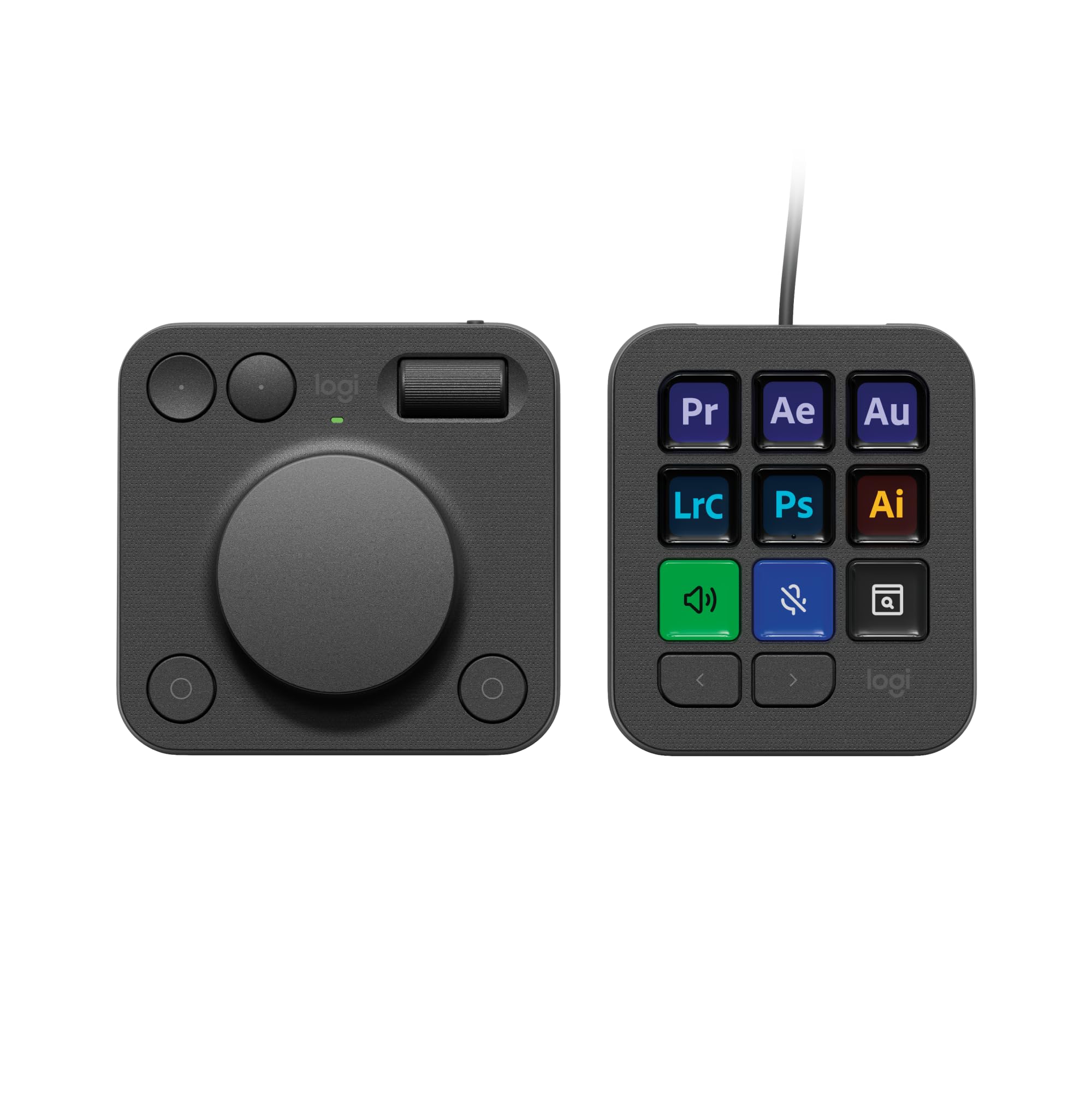 Logitech Mx Creative Console   9 Customizable Lcd Keys, Control Dial For Graphic Design, Video Editing, Control Adobe, Zoom, Spo