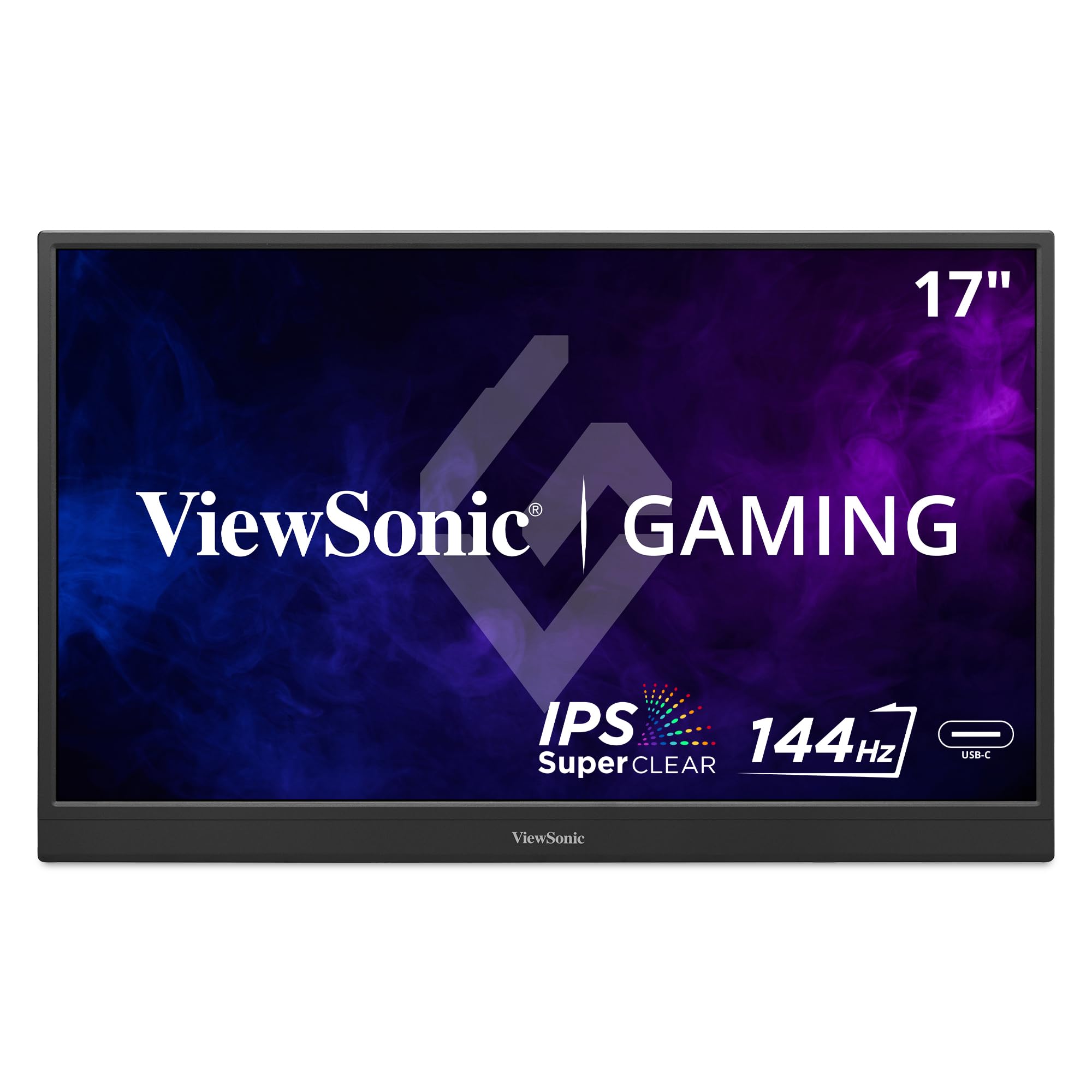 Viewsonic Vx1754 17 Inch 1080P Ips Portable Gaming Monitor With 144Hz, Amd Freesync, 2 Way Powered 60W Usb C, Mini Hdmi, And Bui