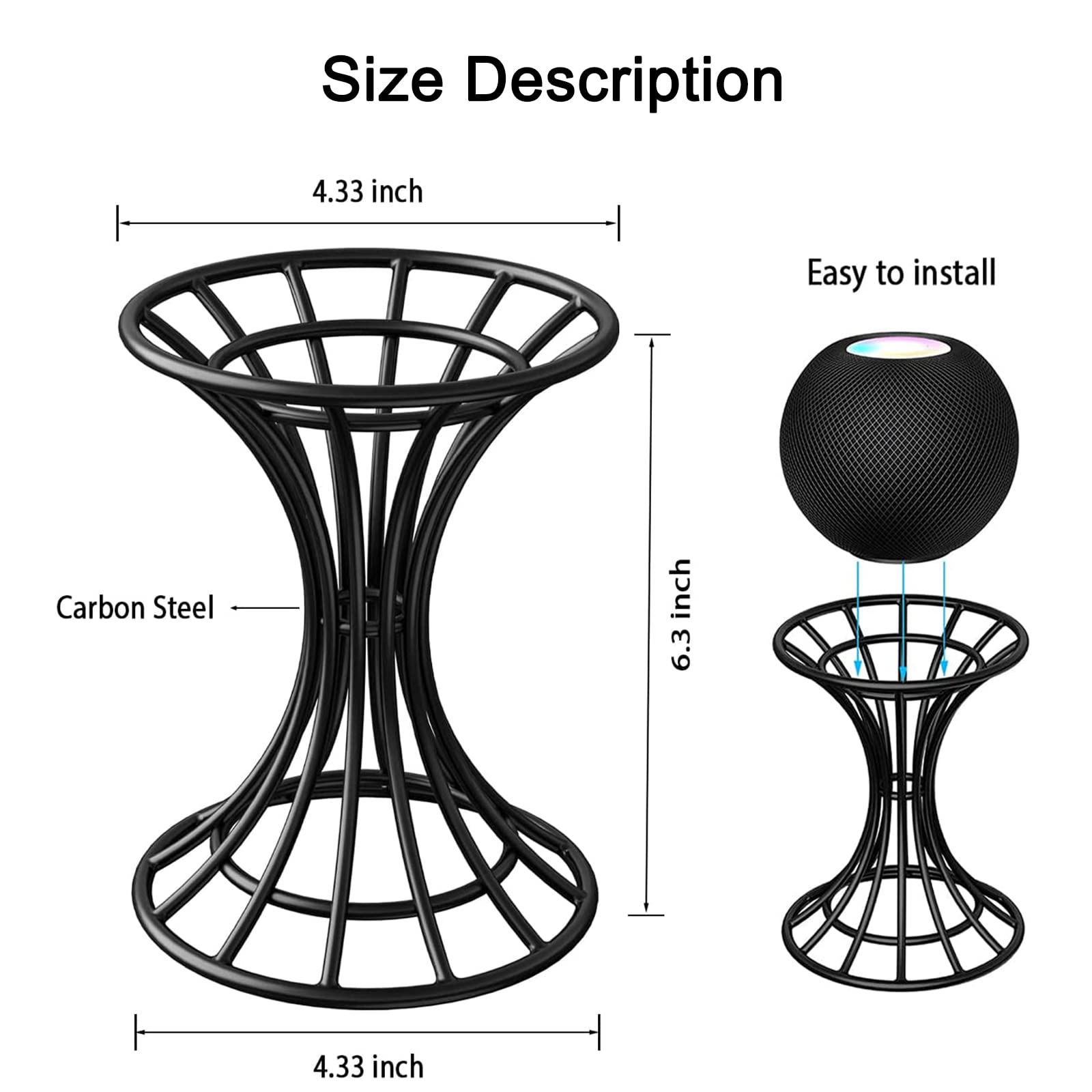 Hangcheng Smart Speaker Table Stand For Echo Dot 5Nd/4Rd/3Th/2Th Gen,Echo 4Th/ 3Rd/2Th Gen, Echo Glow, Apple Homepod Mini And Go