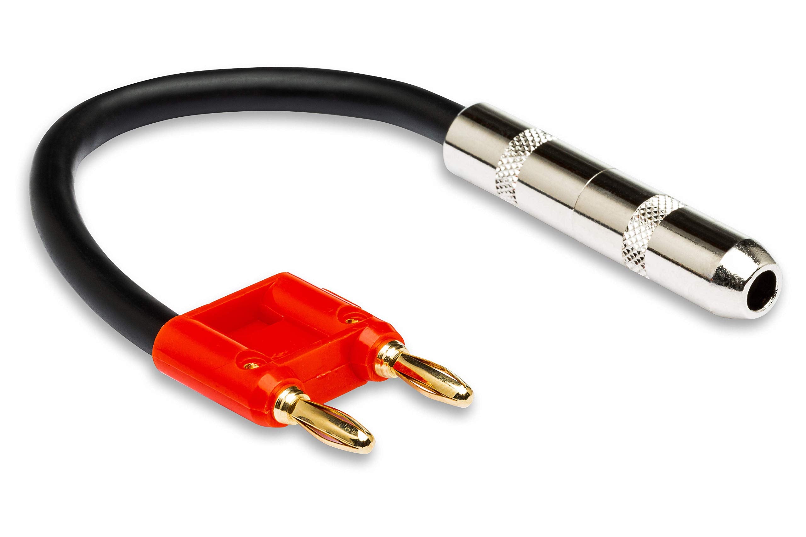 Hosa Dual Banana Speaker Adaptor Cable, USB, Red (BNP116RD)