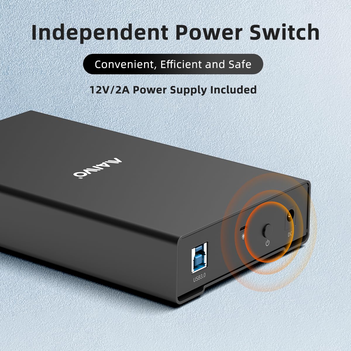 Maiwo 2.5 3.5 Inch Sata Hard Drive Enclosure, 5Gbps External Hard Drive Enclosure Reader For 2.5/3.5' Sata Hdd/Ssd, 16Tb Capacity With Uasp, Usb 3.0 To Sata Adapter Case Shell