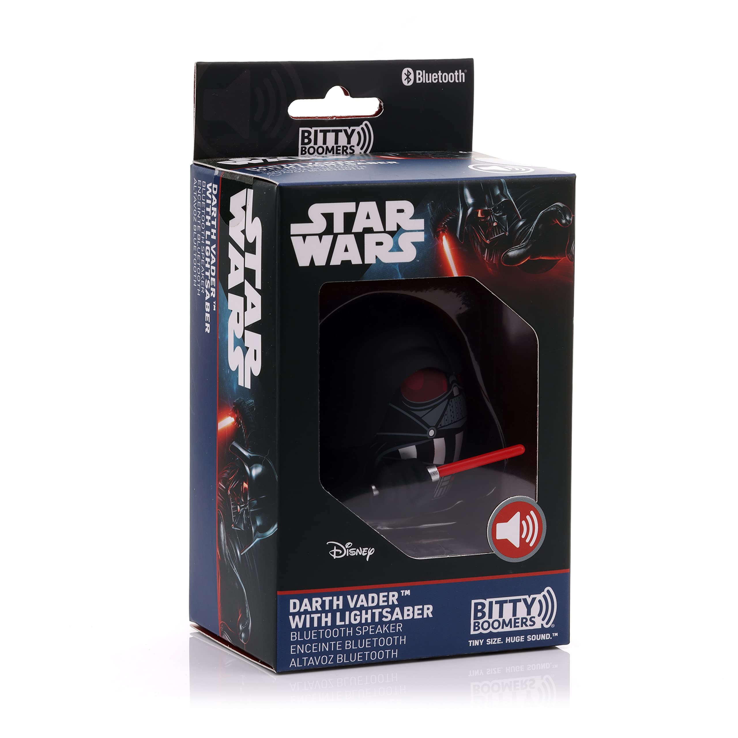 Bitty Boomers Star Wars: Darth Vader With Light Saber   Mini Bluetooth Speaker