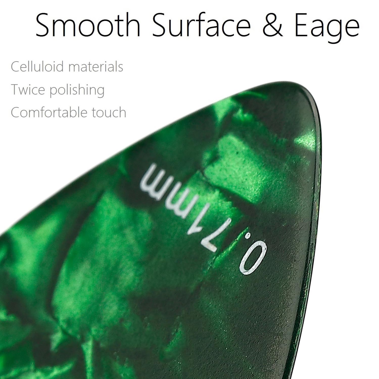 Celluloid Guitar Picks 15 Pack With Metal Box Includes Thin, Medium, Heavy & Extra Heavy Picks, For Acoustic Guitar Electric Gui