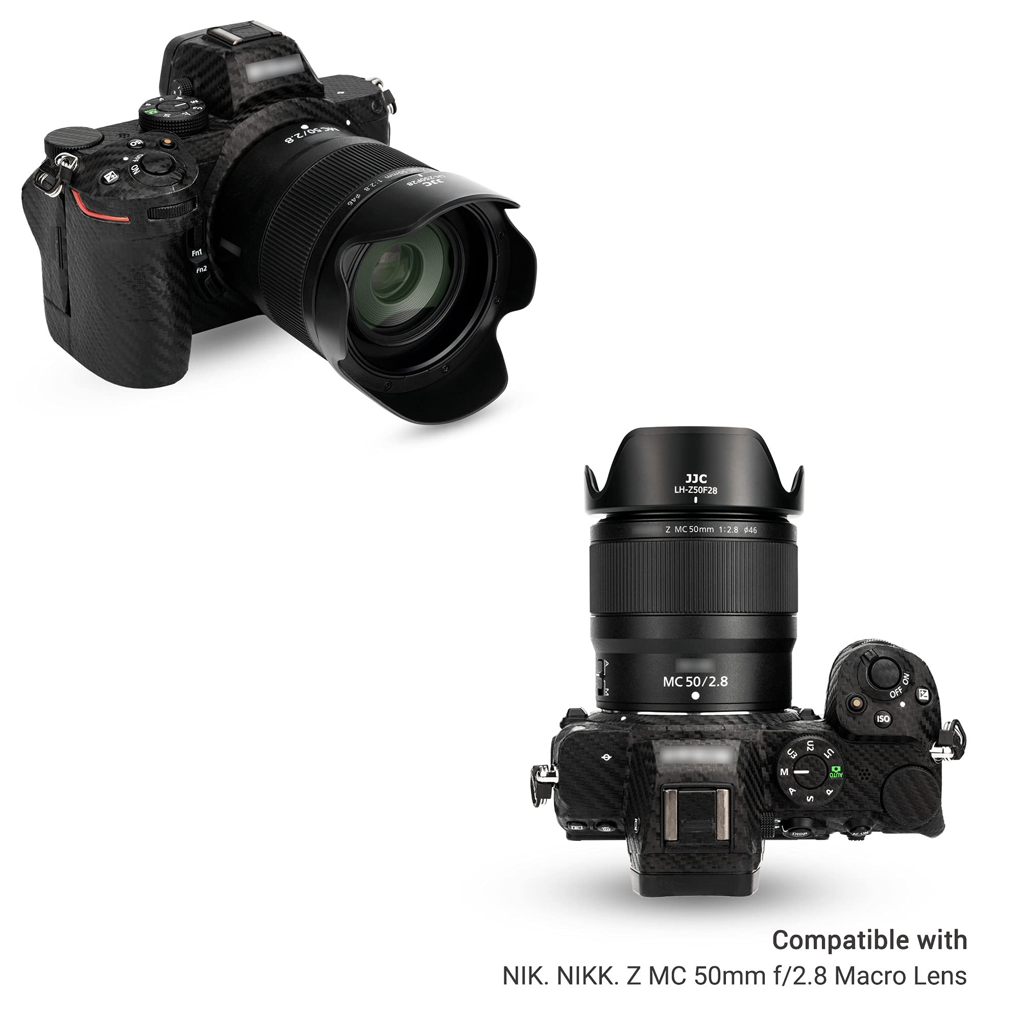 Reversible Tulip Flower Lens Hood Shade For Nikon Nikkor Z Mc 50Mm F/2.8 Macro Lens On Camera Z5 Z6 Z6 Ii Z7 Z7 Ii Includes An A