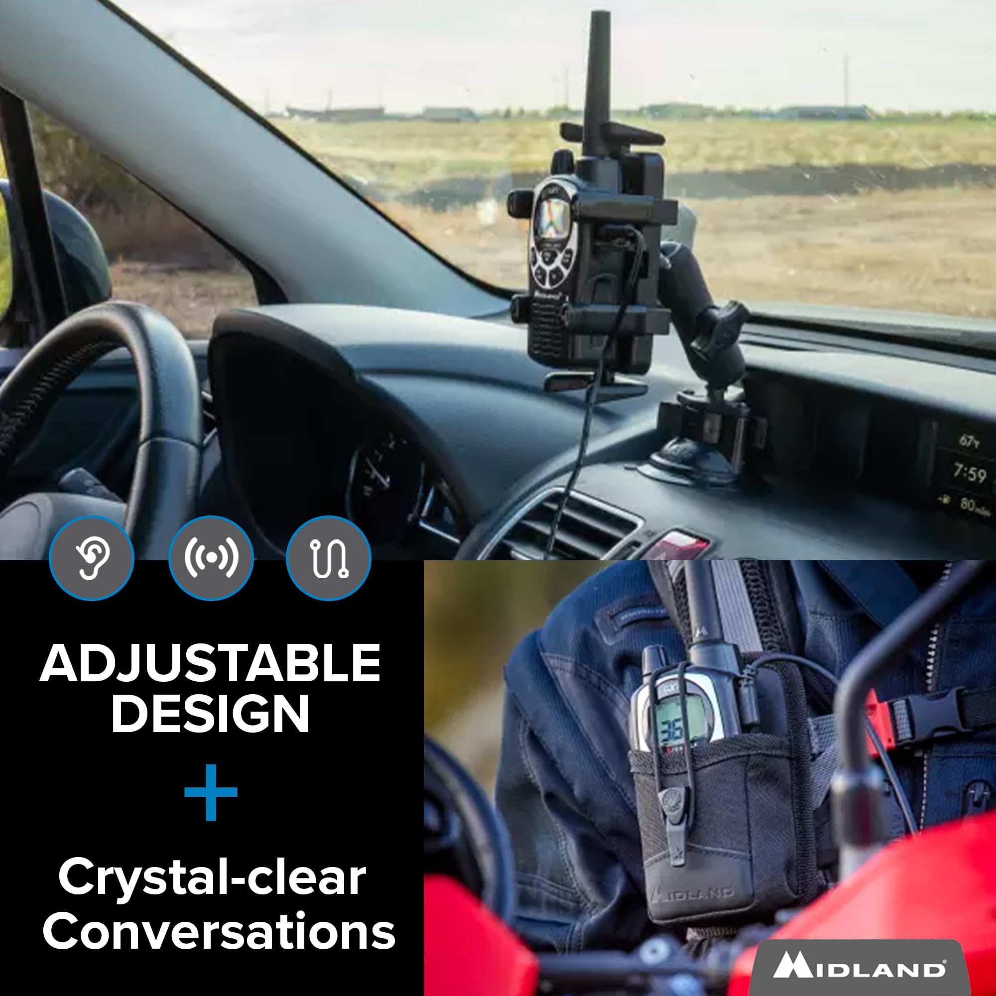 Midland Avp1 Vox Hands Free Microphone Headsets For Midland Handheld Radios   4 Pack