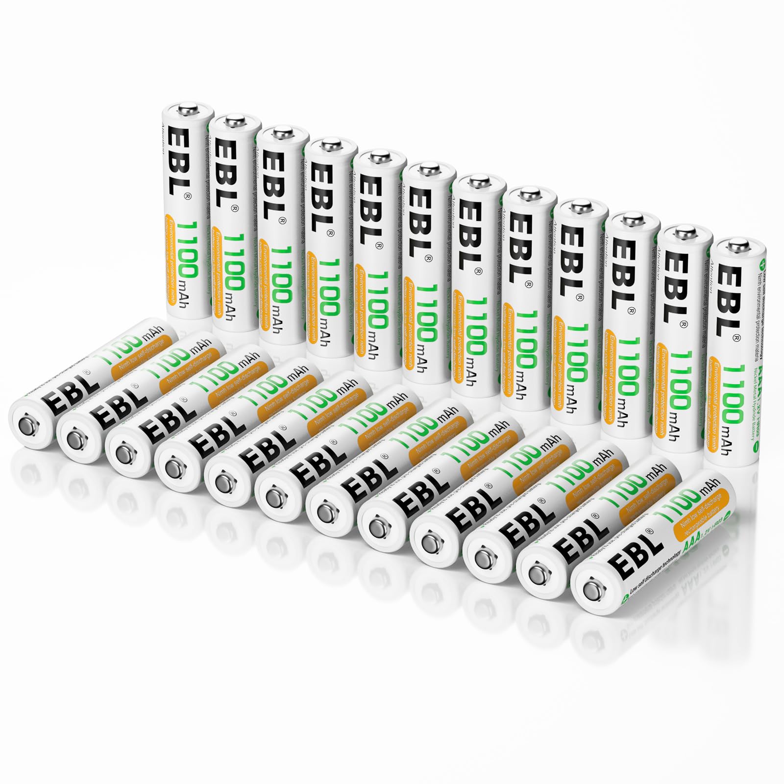 Ebl Aaa Rechargeable Batteries 24 Counts, Ni Mh Rechargeable Aaa Batteries 1100Mah 1.2V Batteries