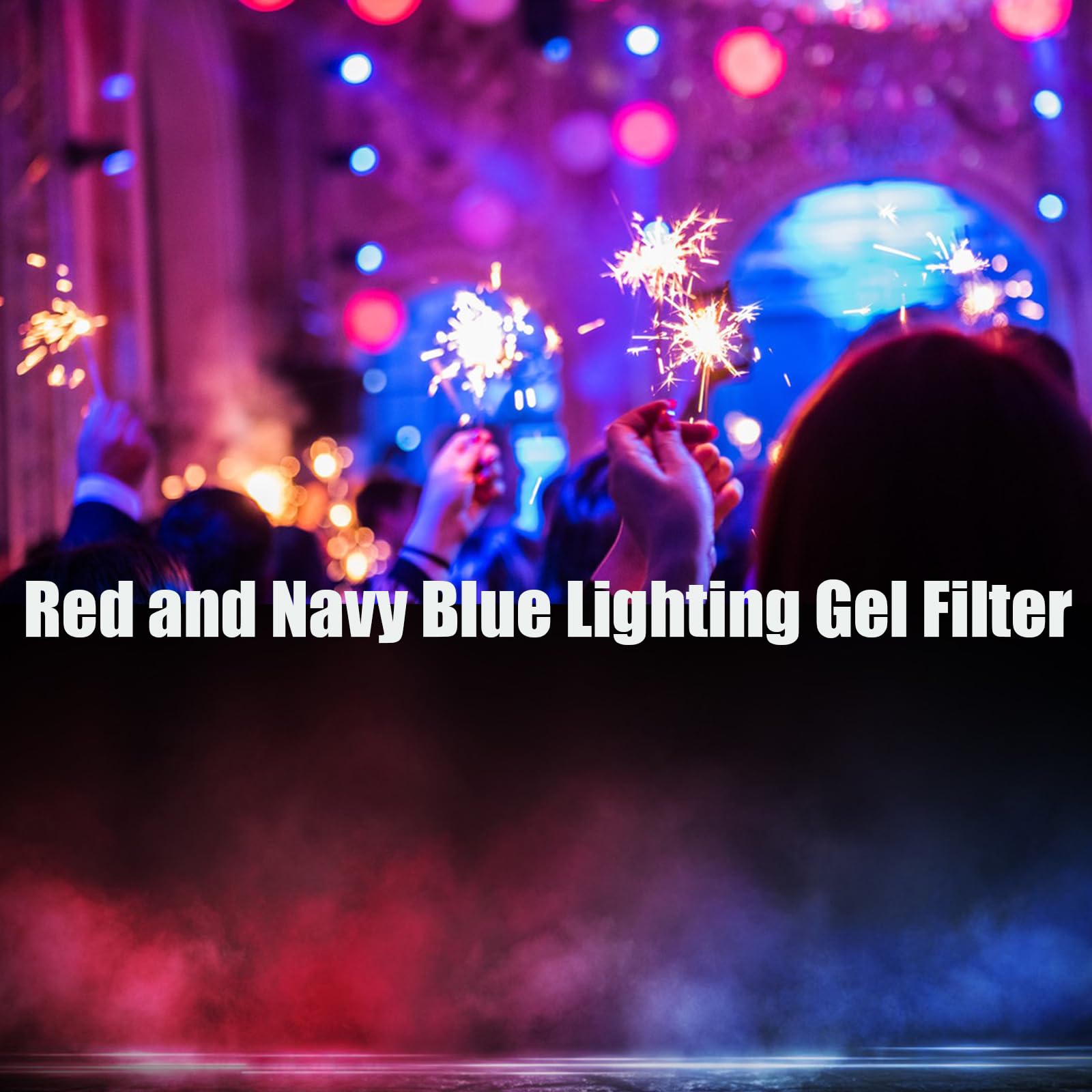 Siqinzongwa (10 Pcs) Gel Light Filter, Red And Navy Blue Transparent Color Lighting Gel Filter Correction Plastic Sheets 8.5 X 1