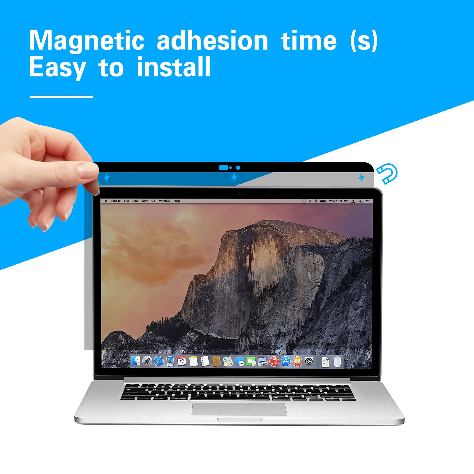 Ceydebne Magnetic Privacy Screen For Macbook Air 13 Inch (Released In 2018 2020) Anti Blue Light Protector Screen Filter With Ca