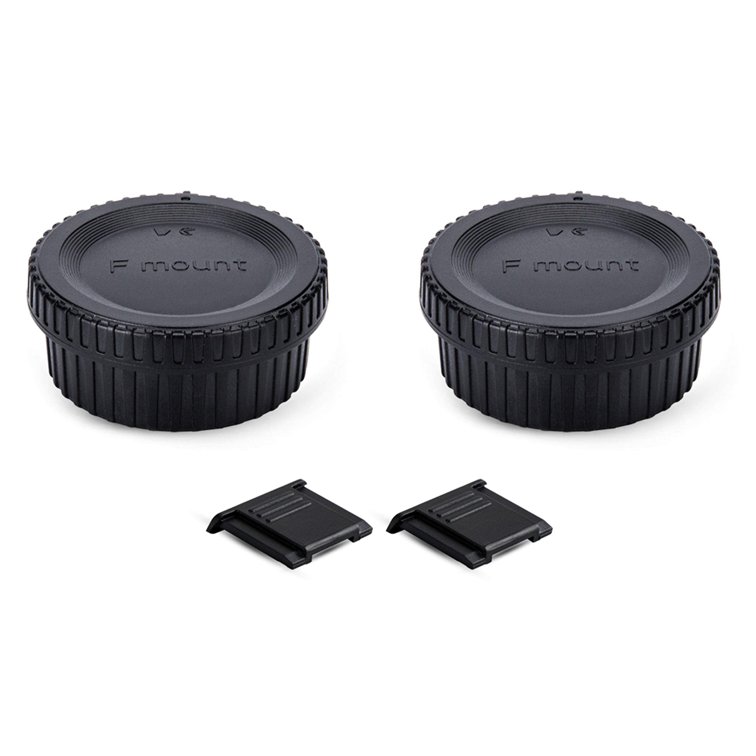 2 Pack F Mount Body Cap Cover & Rear Lens Cap For Nikon D3500 D3400 D3300 D3200 D5000 D5100 D5200 D5300 D5500 D5600 D7000 D7100