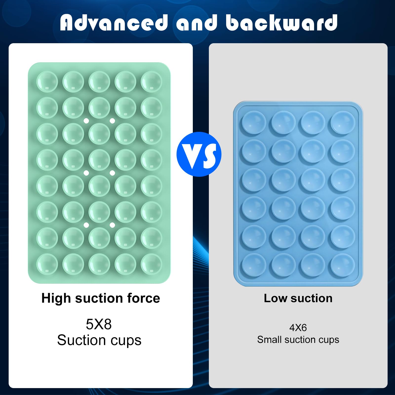 Double Sided Silicone Suction Phone Holder Mount, Silicon Accessory For Iphone And Android, Hands-Free Mirror Shower Phone Holde