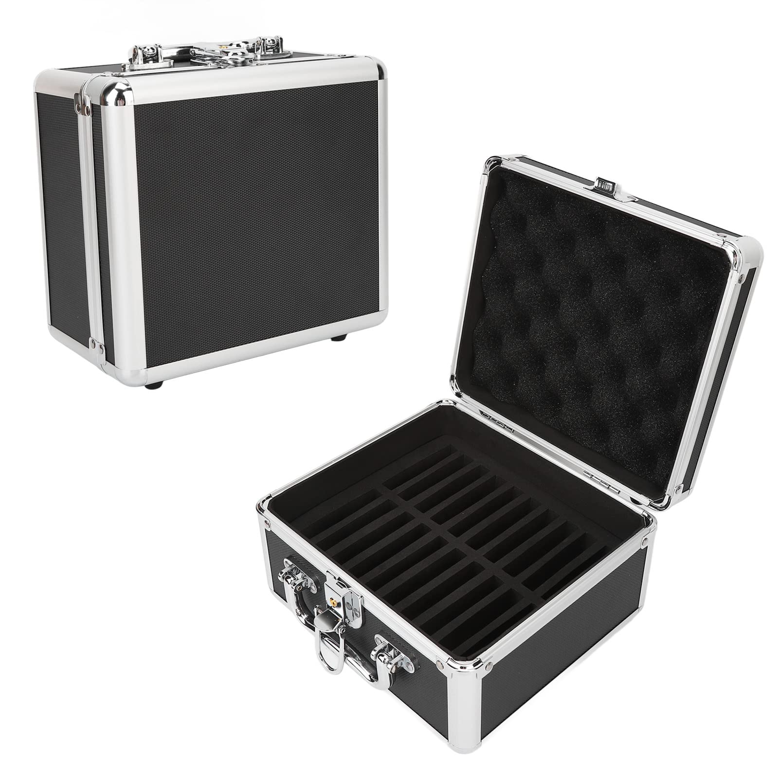 2.5 Inch Hard Drive Storage Box, Hard Drive Storage Box Case With Security Lock, 20 Bays Waterproof External Hard Disk Carrying 