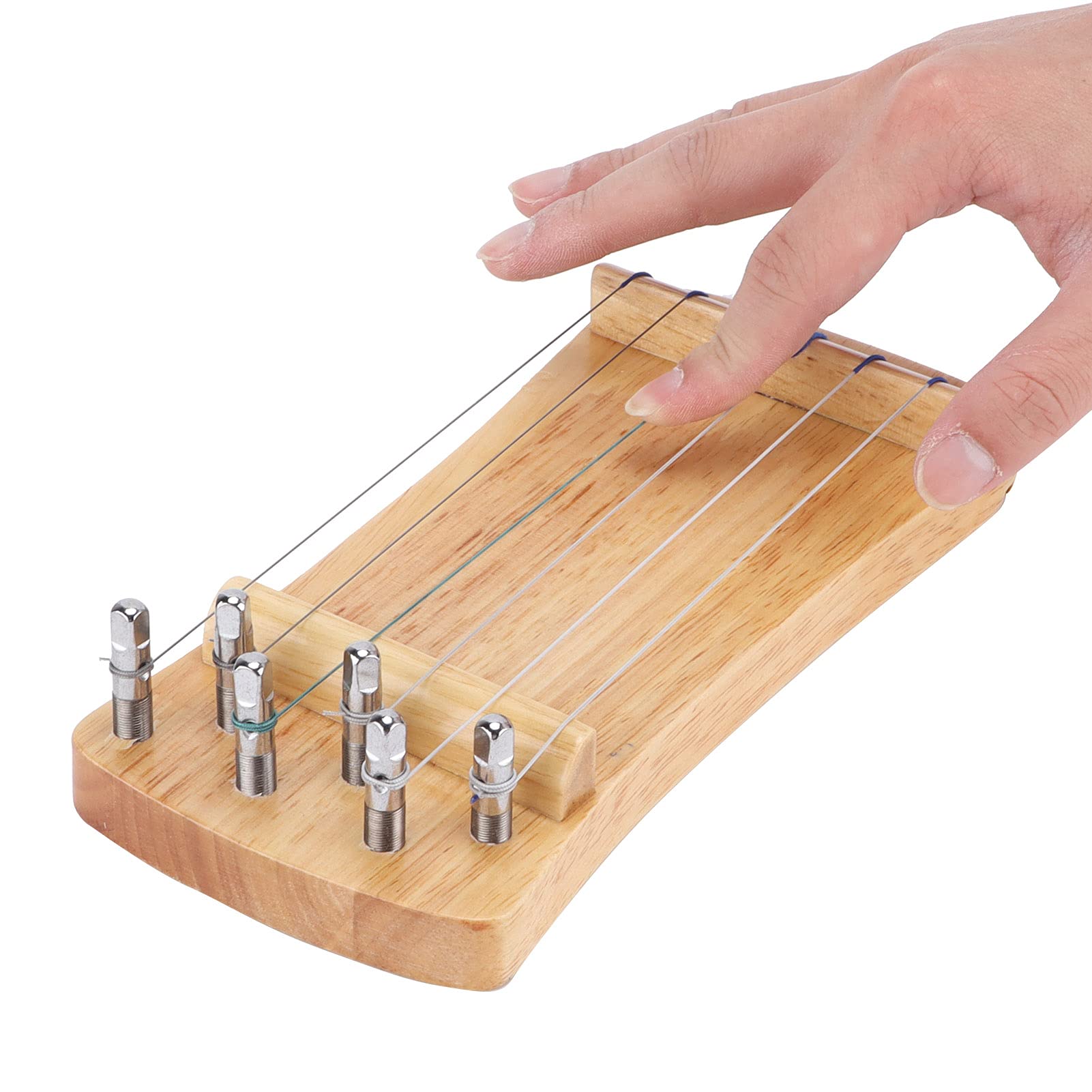 Guzheng Finger Trainer Stringed Musical Instruments Strengthener Exercise Wooden Protable 6 String Mini Guzheng Fingering Practi