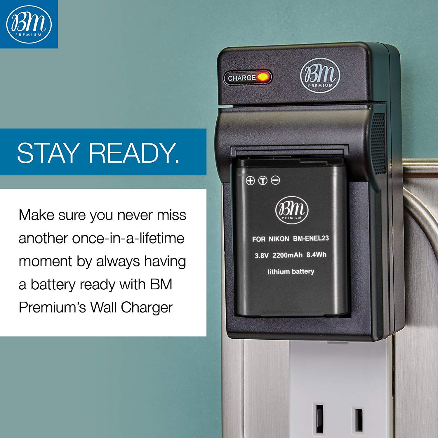 BM Premium Pack of 3 EN EL23 Batteries and Battery Charger for Nikon Coolpix B700, P900, P600, P610, S810c Digital Camera