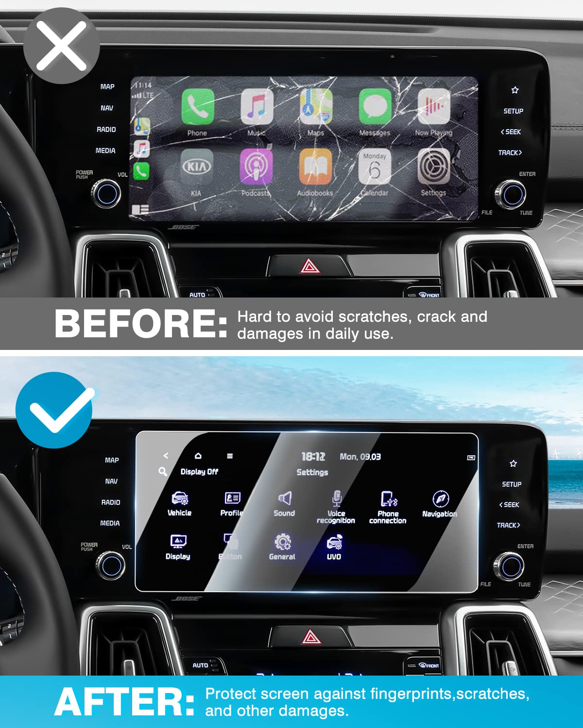 Karltys 2 Pack Screen Protector For 2022 2025 Bmw X3 X4 12.3 Inch Touchscreen, 9H Tempered Glass Screen Protector For Bmw X3 Accessories, Anti Glare Anti Fingerprint Car Radio Screen Cover