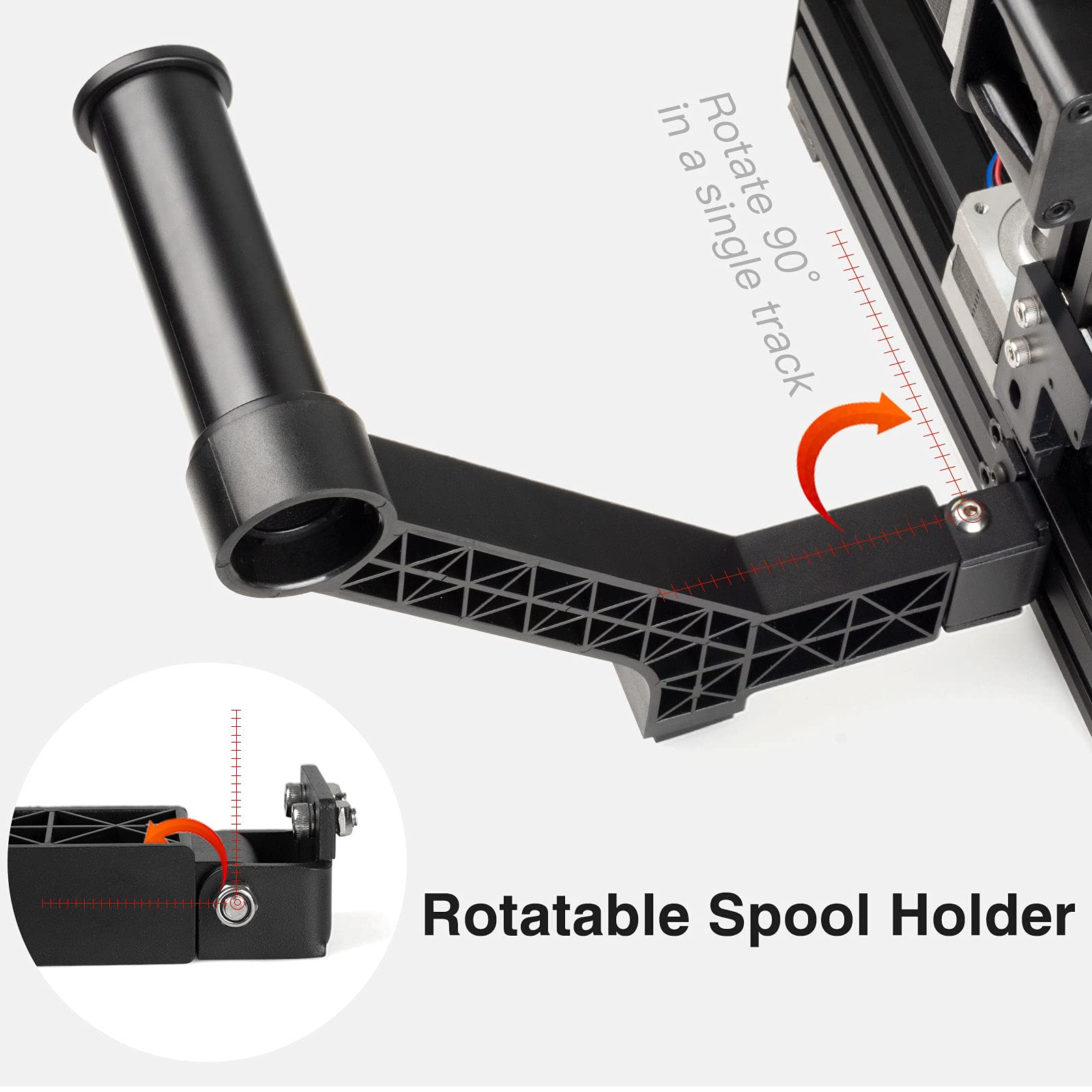 Creality Ender 3 Rotatable Filament Spool Holder Upgrade Built In Bearing 3D Printer Bracket For Ender 3,Ender 3 V2,Ender 3 Pro,