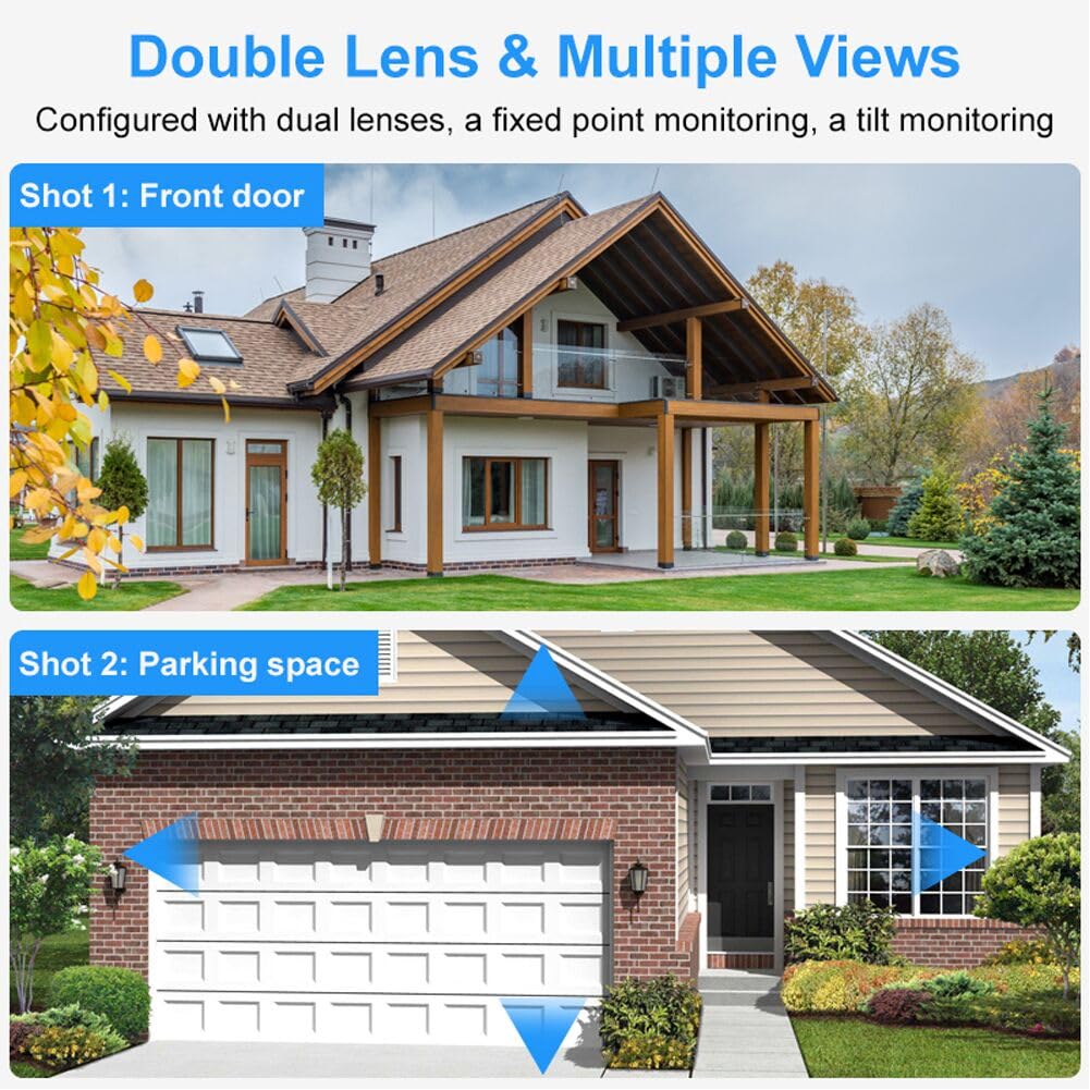 Ptz Wifi Outdoor Security Wireless 2X3Mp Dual Lens Linkage Human Detect Pan Tilt Digital Zoom Auto Tracking Home Surveillance Ca