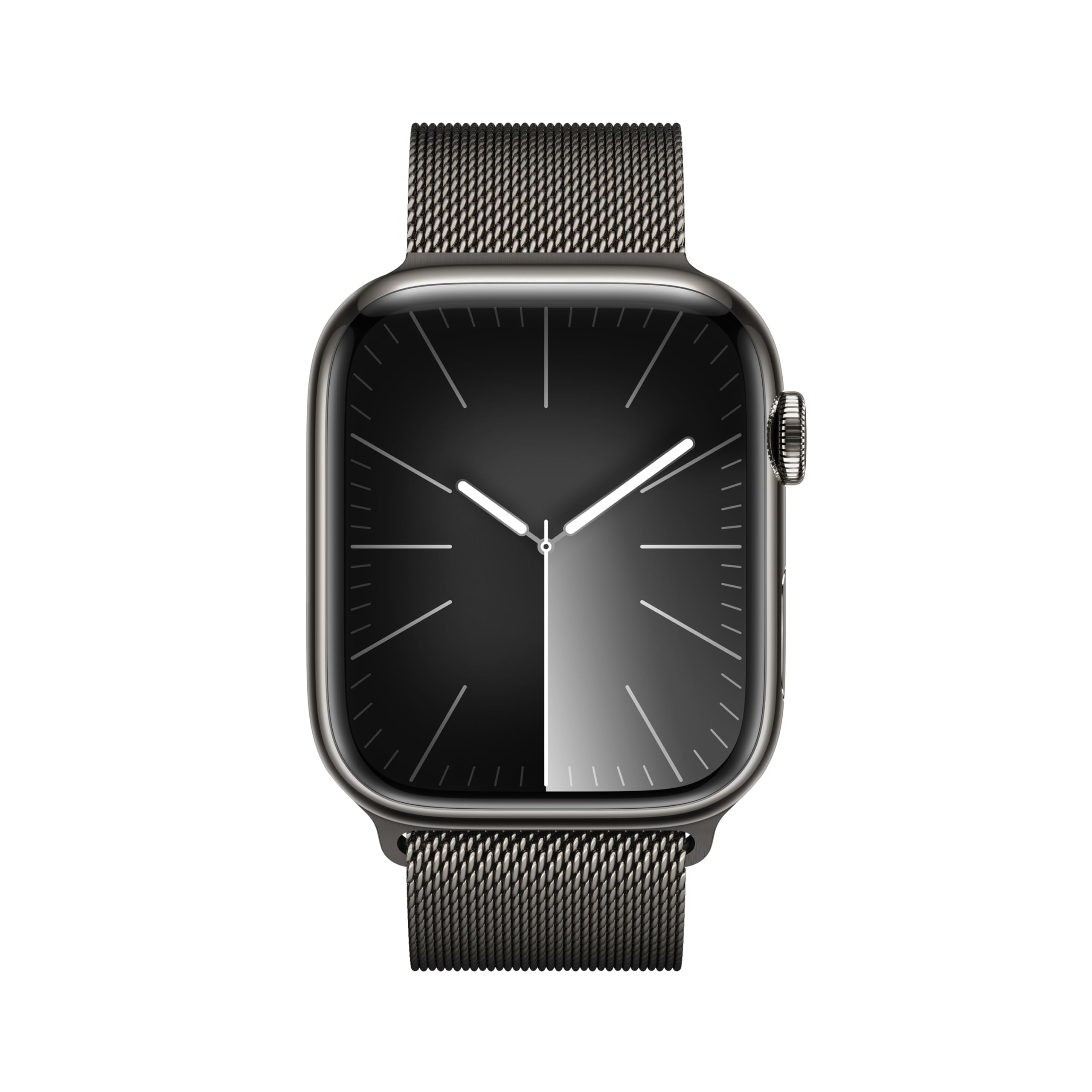 Apple Watch Series 9 [GPS + Cellular 45mm] Smartwatch with Graphite Stainless Steel Case with Graphite Milanese Loop. Fitness Tracker, ECG Apps, Always On Retina Display