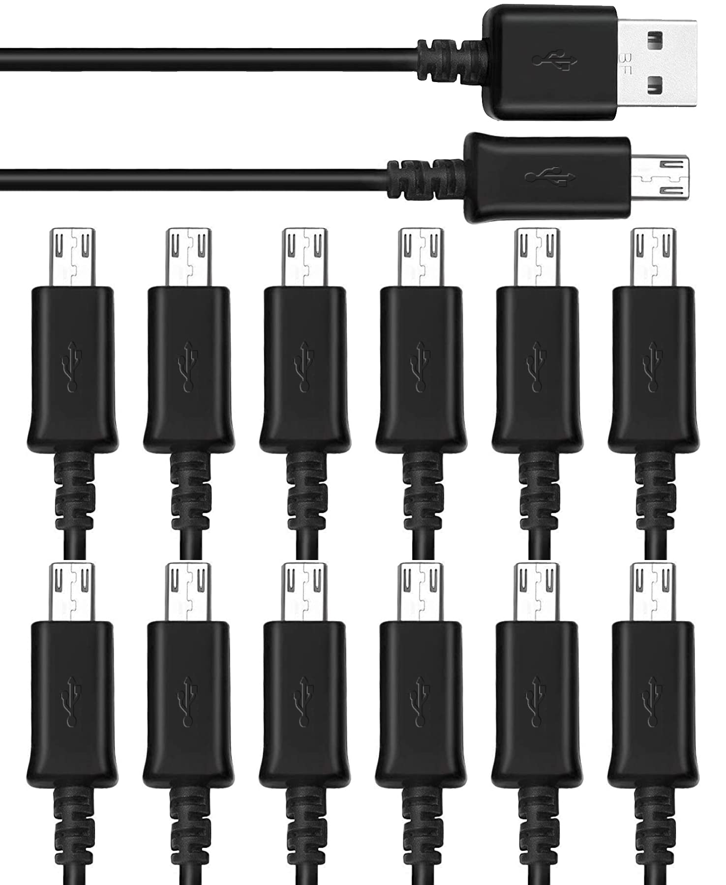 Teksonic [12 Pack Micro Usb Cable Multi Pack Bulk Lot   1 M/3.3 Ft Charging, Data Sync Fast Micro Usb To Usb A Cord For Samsung