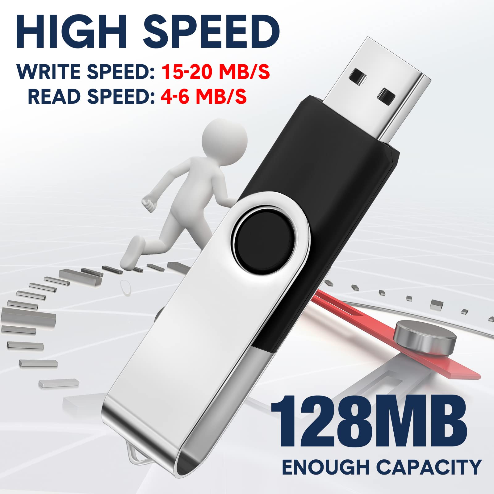 Aoriher 50 Pack Usb 2.0 Flash Drives Bulk, Portable Usb Thumb Drives With Lanyards, Swivel Flash Drives Thumb Drives For Office