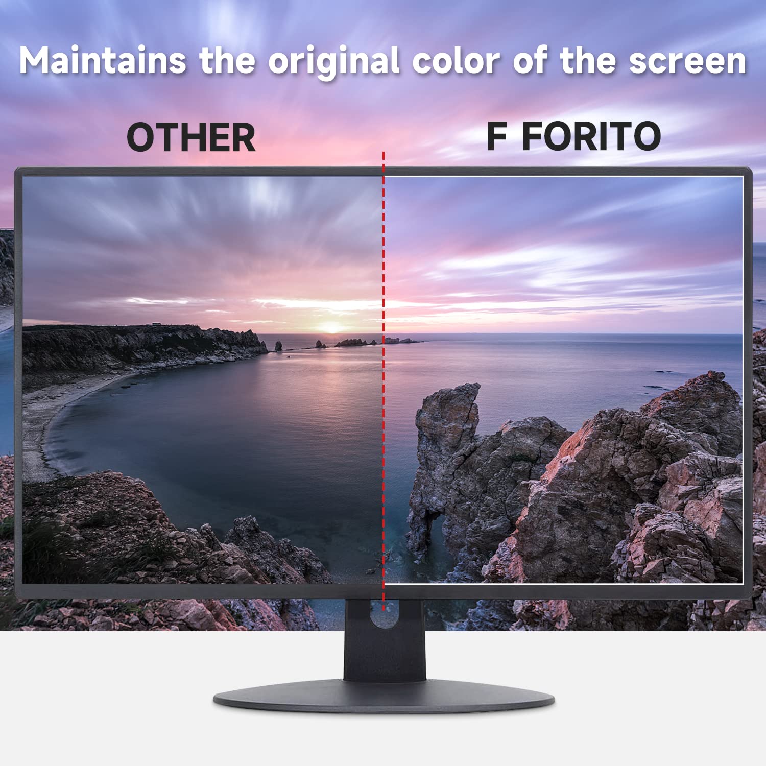 F Forito 2 Pack 23 Inch Anti Glare Matte Computer Screen Protector For 16:9 Monitor, Computer Screen Cover Compatible With 23''