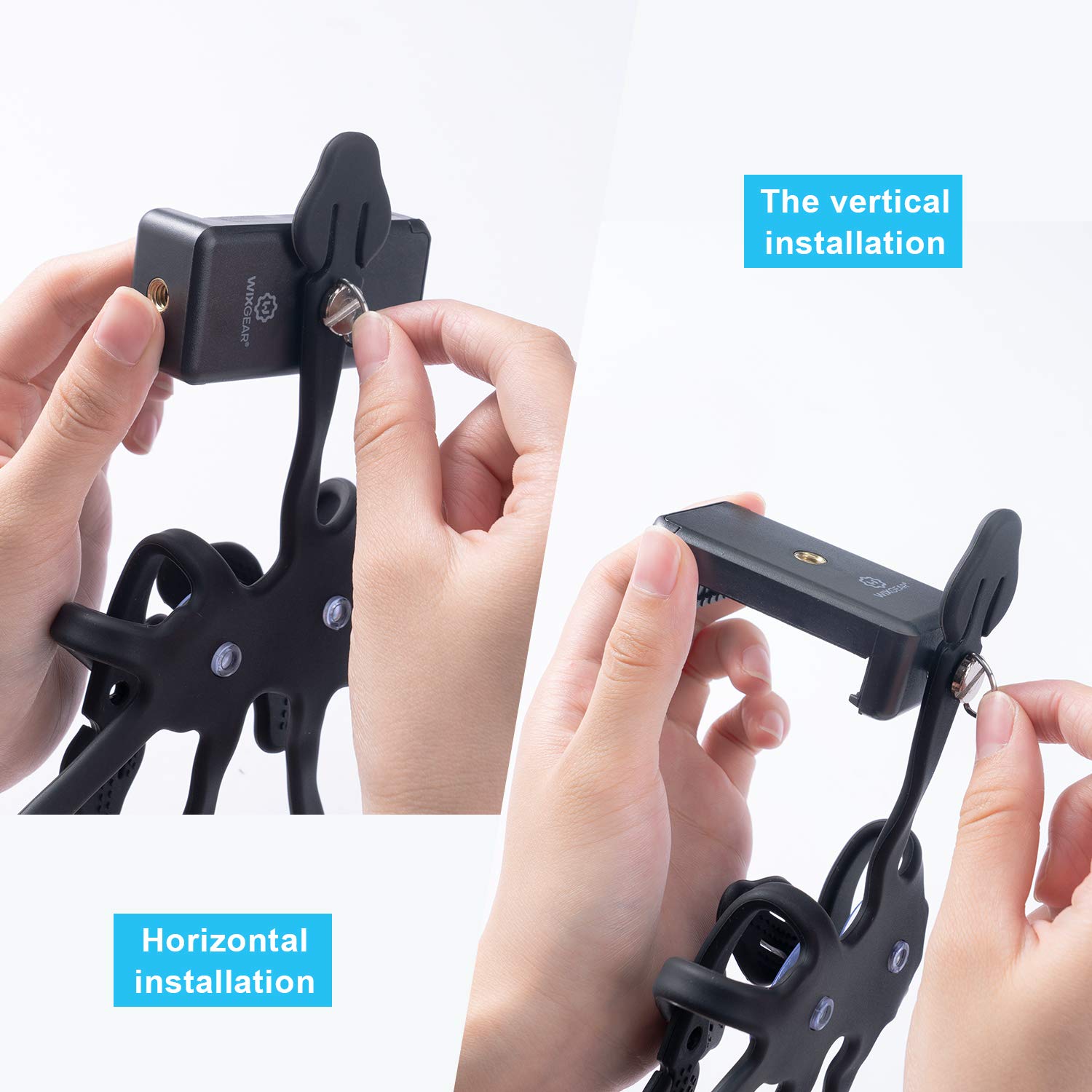 Wixgear Cell Phone Octopus Tripod, Universal Smartphone Holder Octopus Tripod 8 Legs For All Smartphones