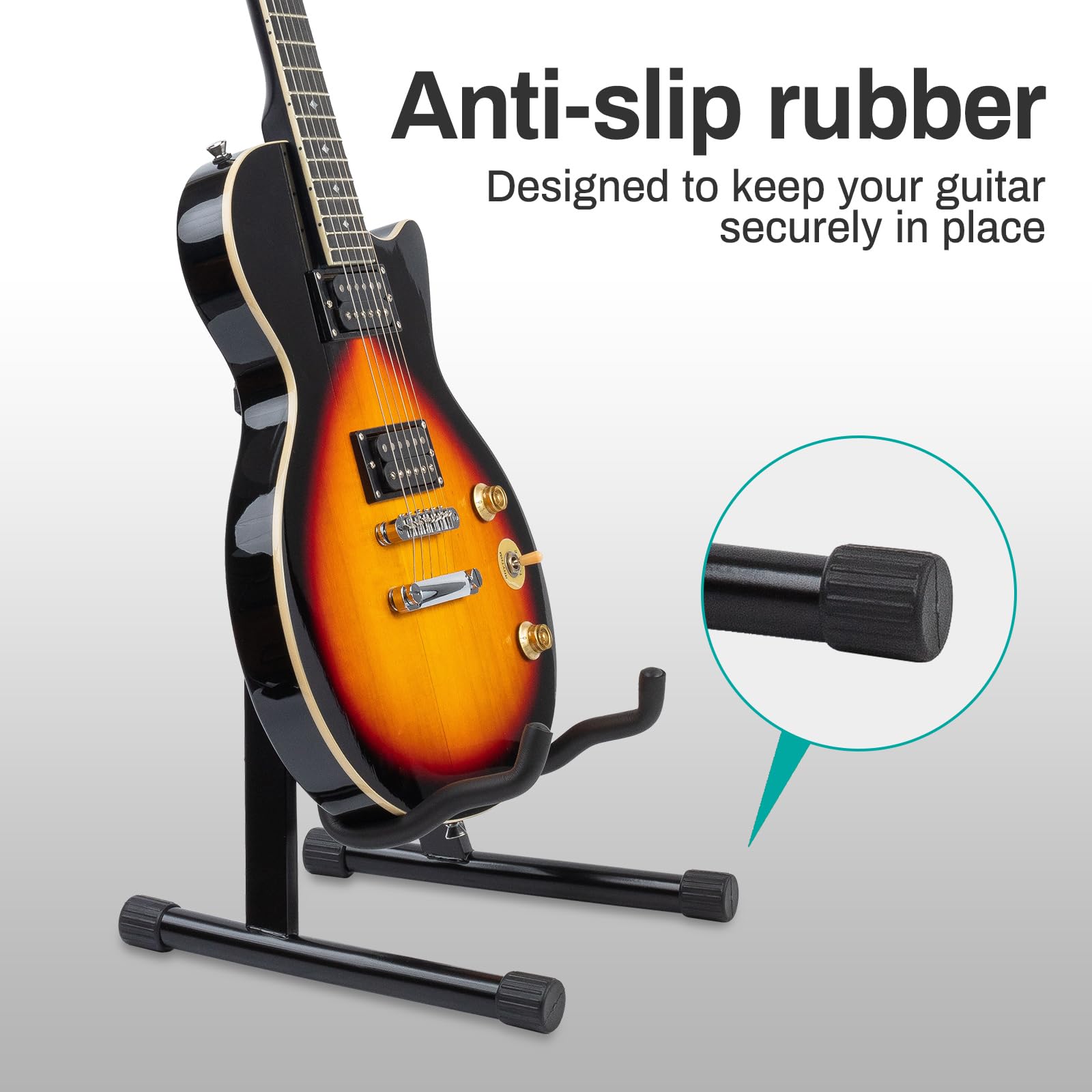 Mosen Guitar Stand, 2 Pack Foldable A Frame Guitar Stand With Non Slip Rubber And Foam Arms For Acoustic Classical And Electric