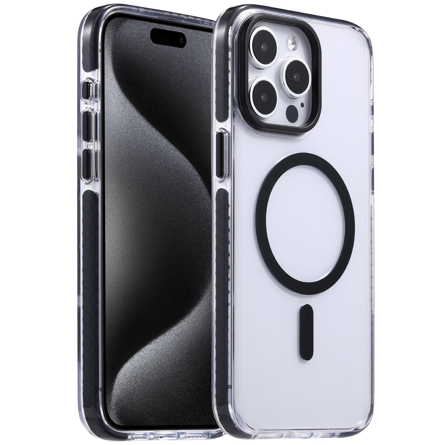 Yzoiko Strong Magnetic Case For Phone 15 Pro [10Ft Military Grade Protection] Compatible With Fit Magsafe Shockproof Slim Thin C